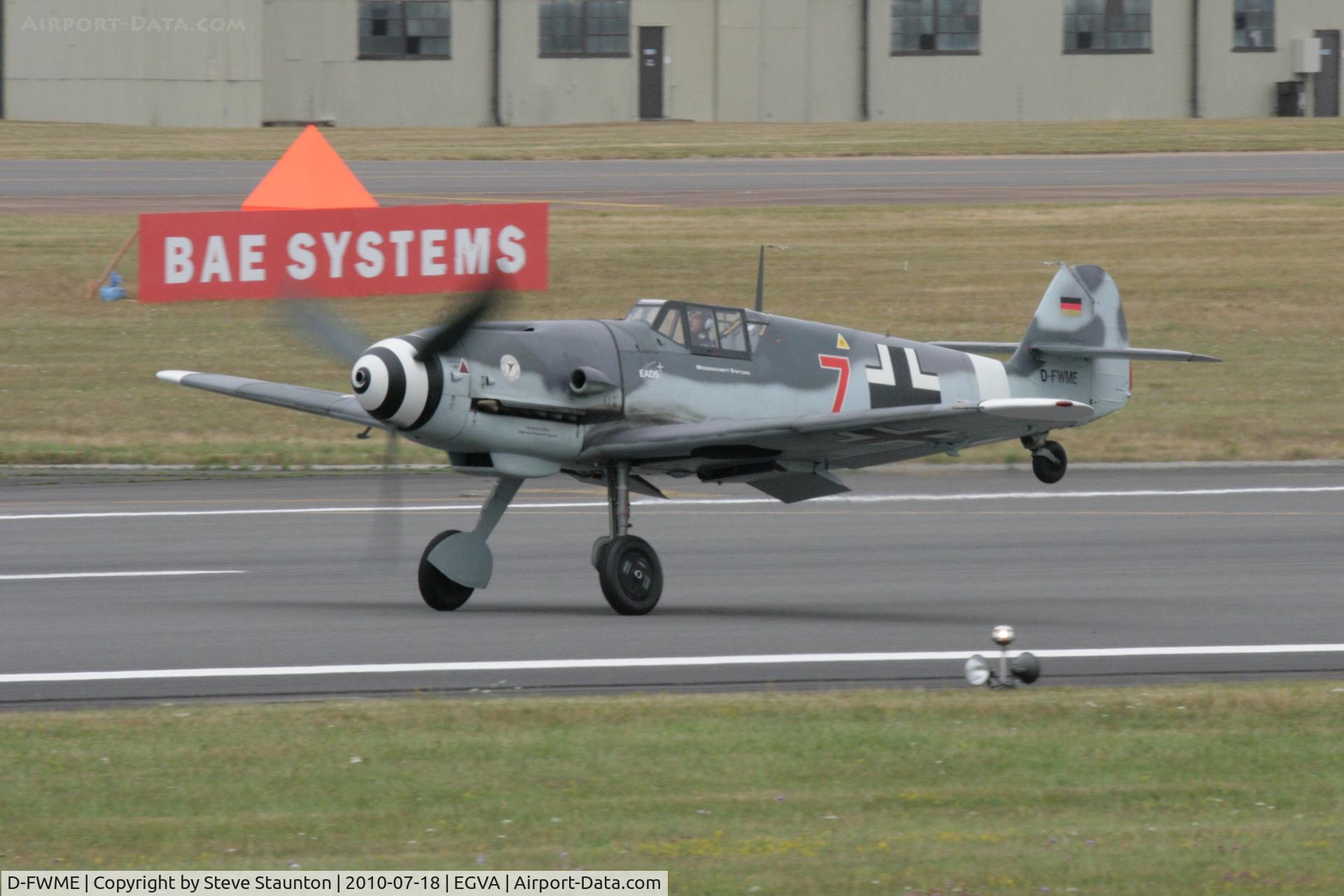 D-FWME, Messerschmitt Bf-109G-4 C/N 0139, Taken at the Royal International Air Tattoo 2010
