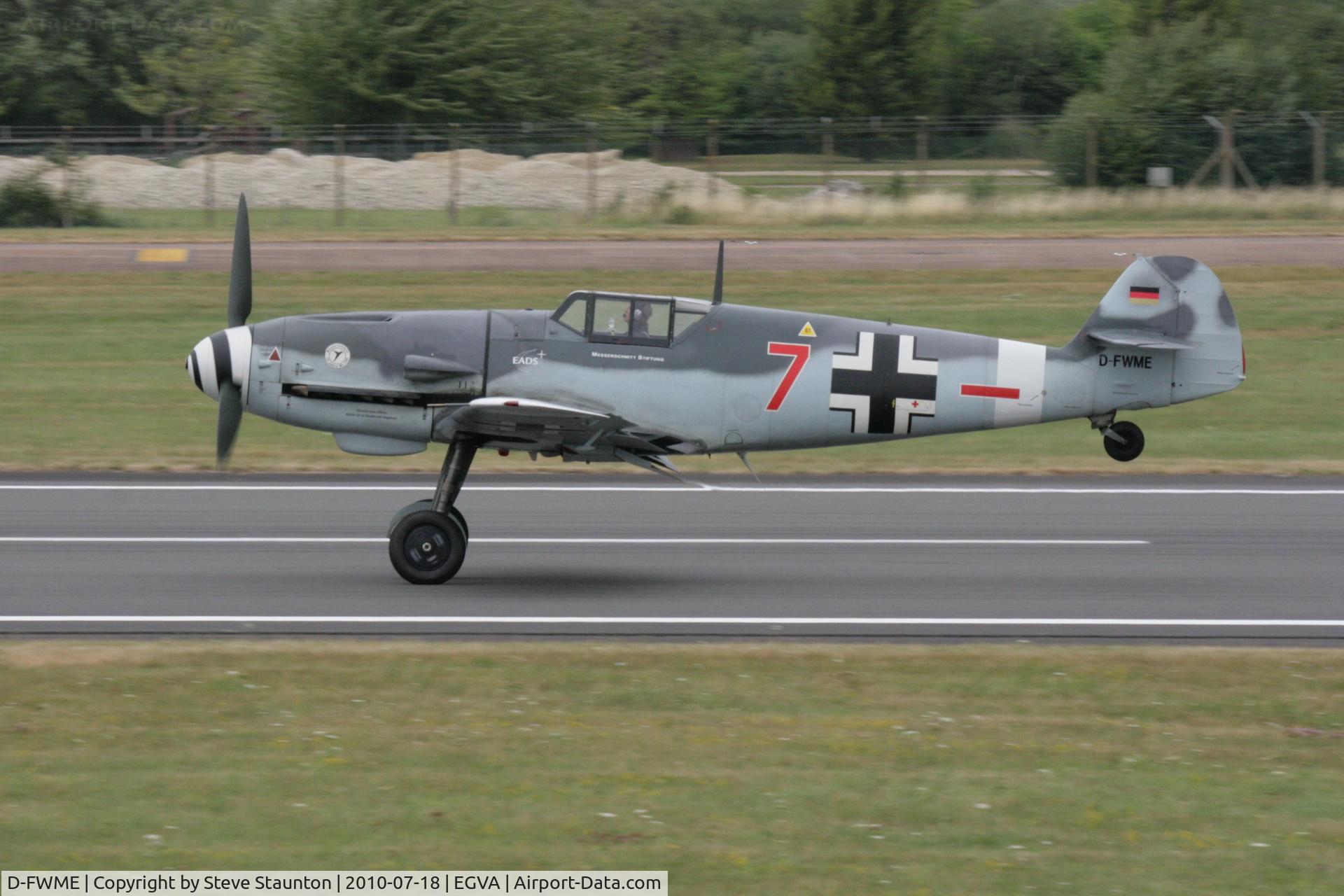 D-FWME, Messerschmitt Bf-109G-4 C/N 0139, Taken at the Royal International Air Tattoo 2010