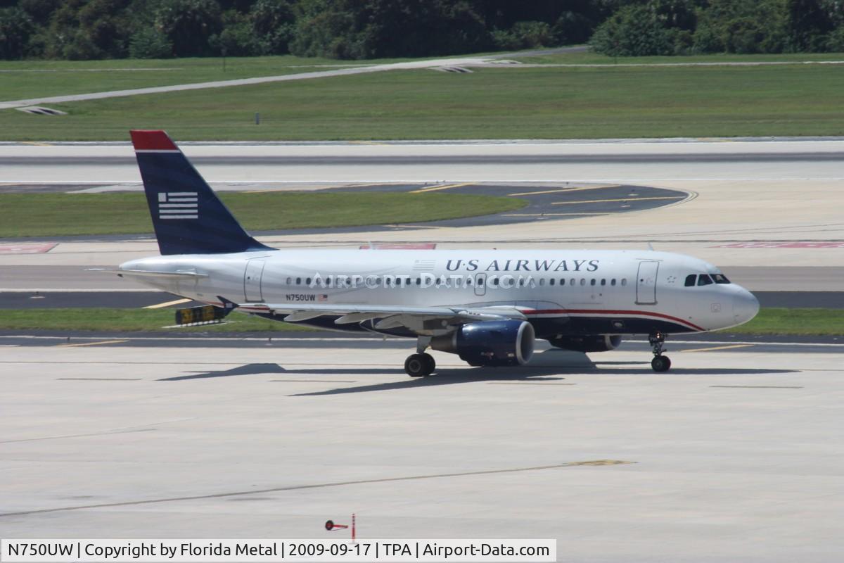 N750UW, 2000 Airbus A319-112 C/N 1315, US Airways A319