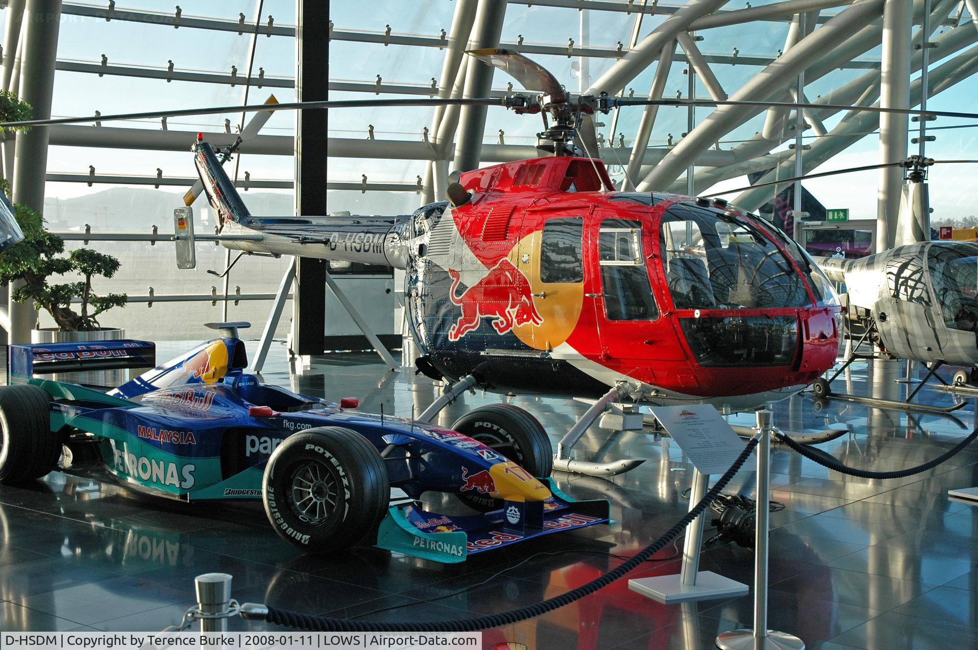 D-HSDM, MBB Bo-105CB C/N S-126, Red Bull Hanger