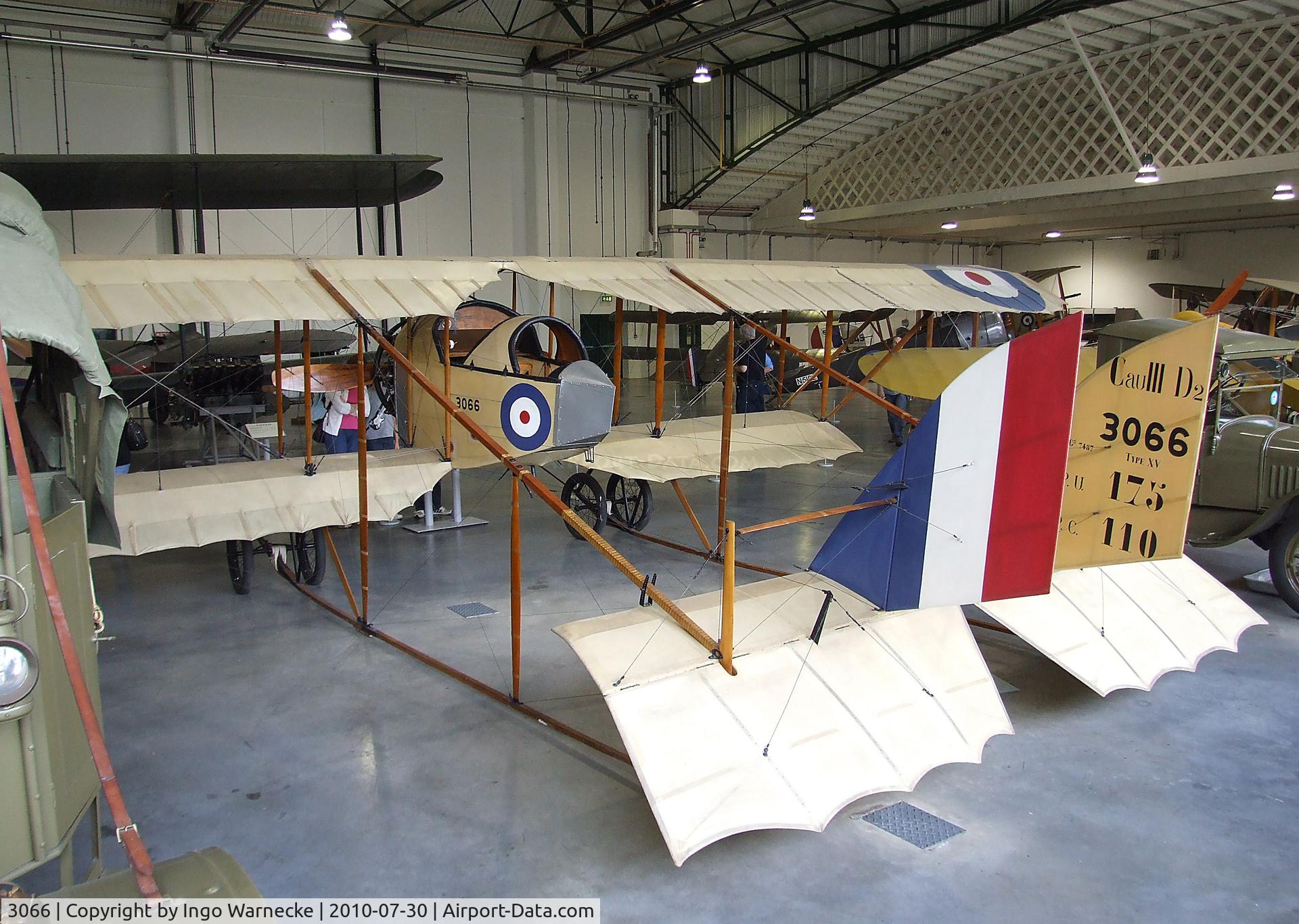 3066, 1914 Caudron G.3 C/N 7487, Caudron G3 at the RAF Museum, Hendon