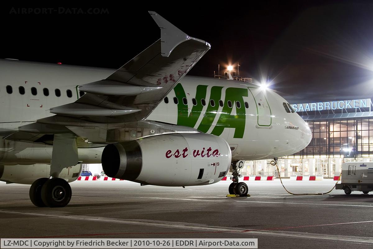 LZ-MDC, 2010 Airbus A320-232 C/N 4270, night stop at Saarbrücken