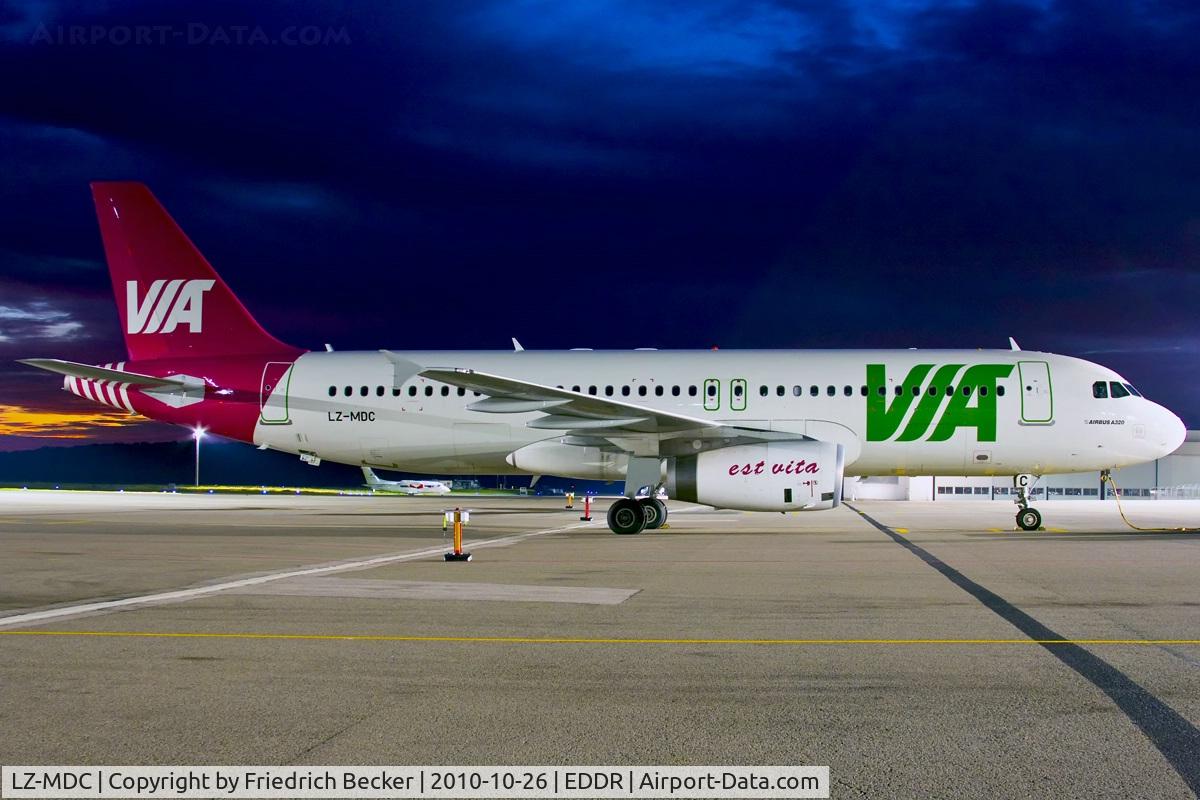 LZ-MDC, 2010 Airbus A320-232 C/N 4270, nightstop at Saarbrückwn