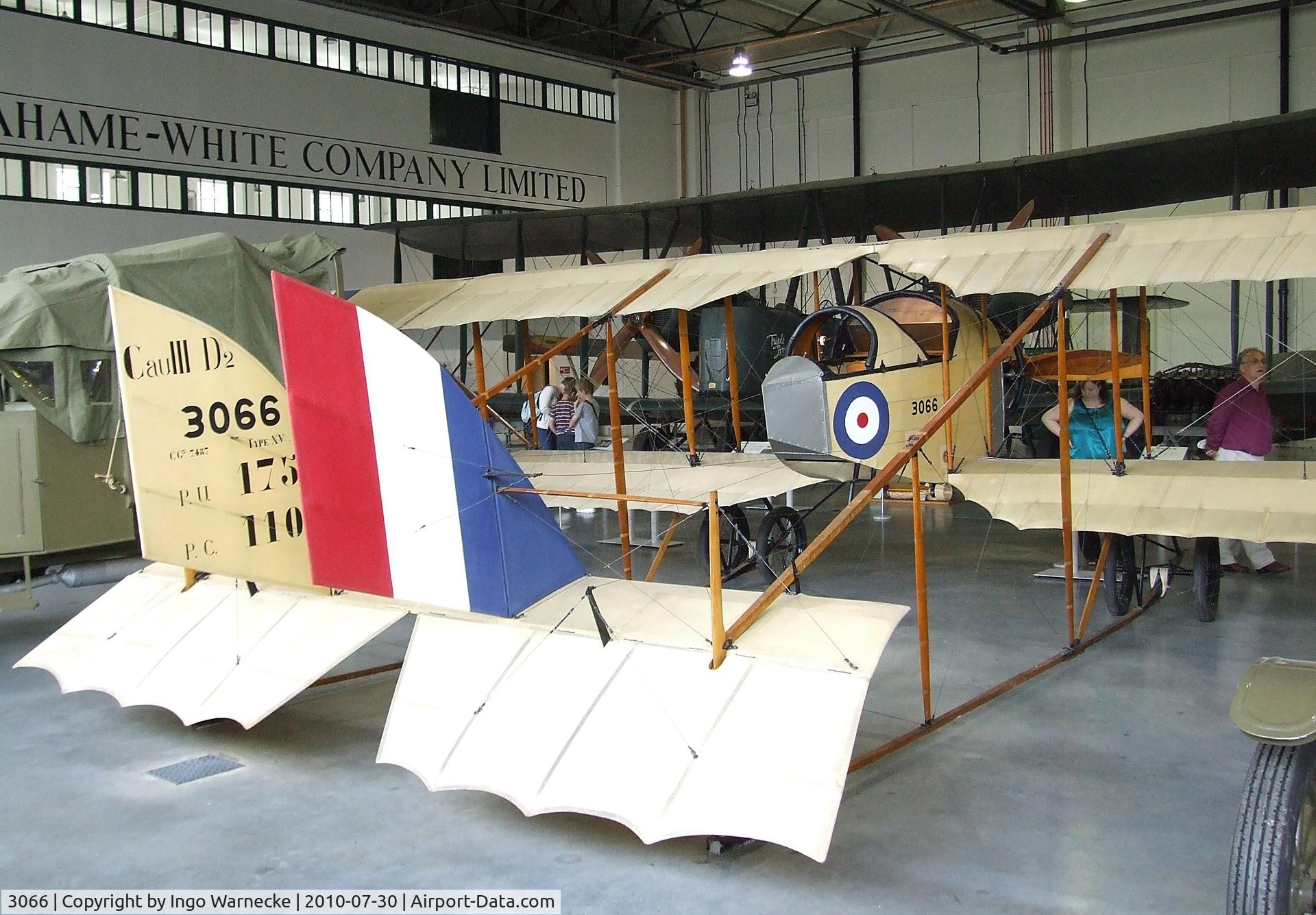 3066, 1914 Caudron G.3 C/N 7487, Caudron G3 at the RAF Museum, Hendon