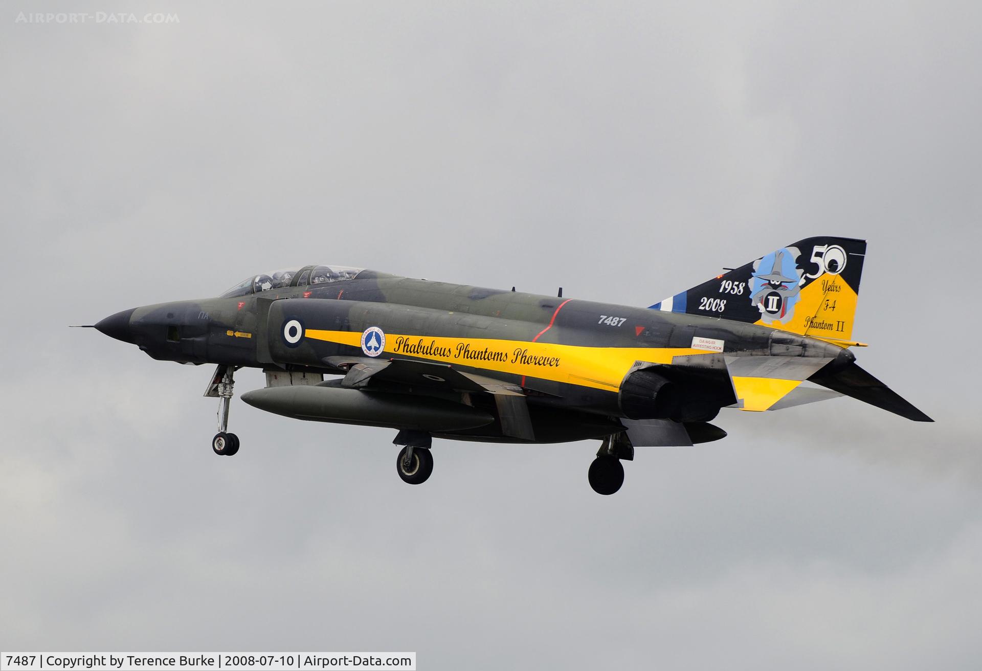 7487, McDonnell Douglas RF-4E Phantom II C/N 4101, Arriving Fairford ,RIAT 2008