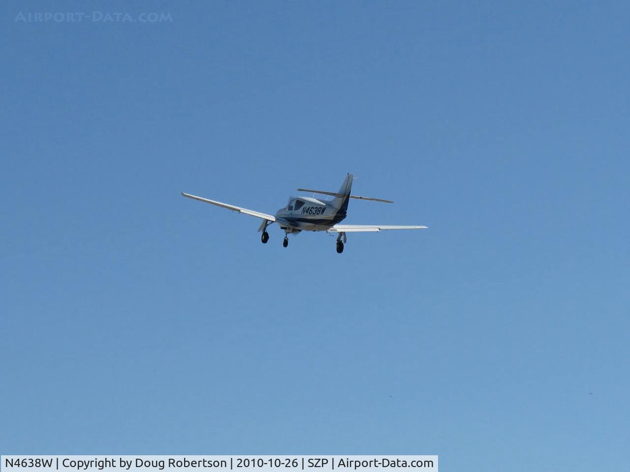 N4638W, 1977 Rockwell International 112TCA Commander C/N 13168, 1977 Rockwell 112TC-A TURBO ALPINE COMMANDER, Lycoming TIO-360-C1A6D 210 Hp, takeoff climb Rwy 22