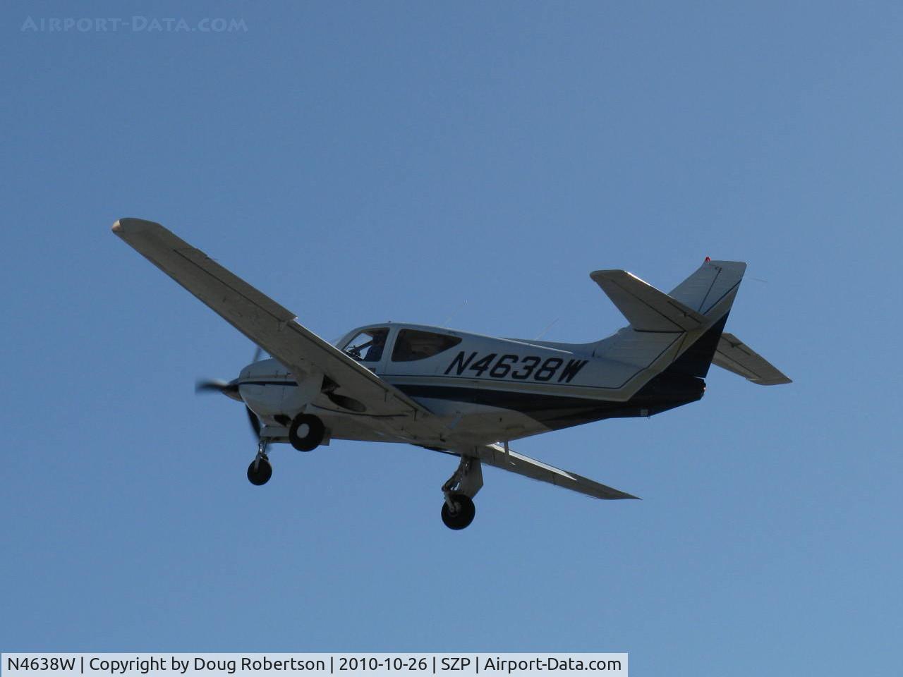 N4638W, 1977 Rockwell International 112TCA Commander C/N 13168, 1977 Rockwell 112TC-A TURBO ALPINE COMMANDER, Lycoming TIO-360-C1A6D 210 Hp, takeoff climb Rwy 22