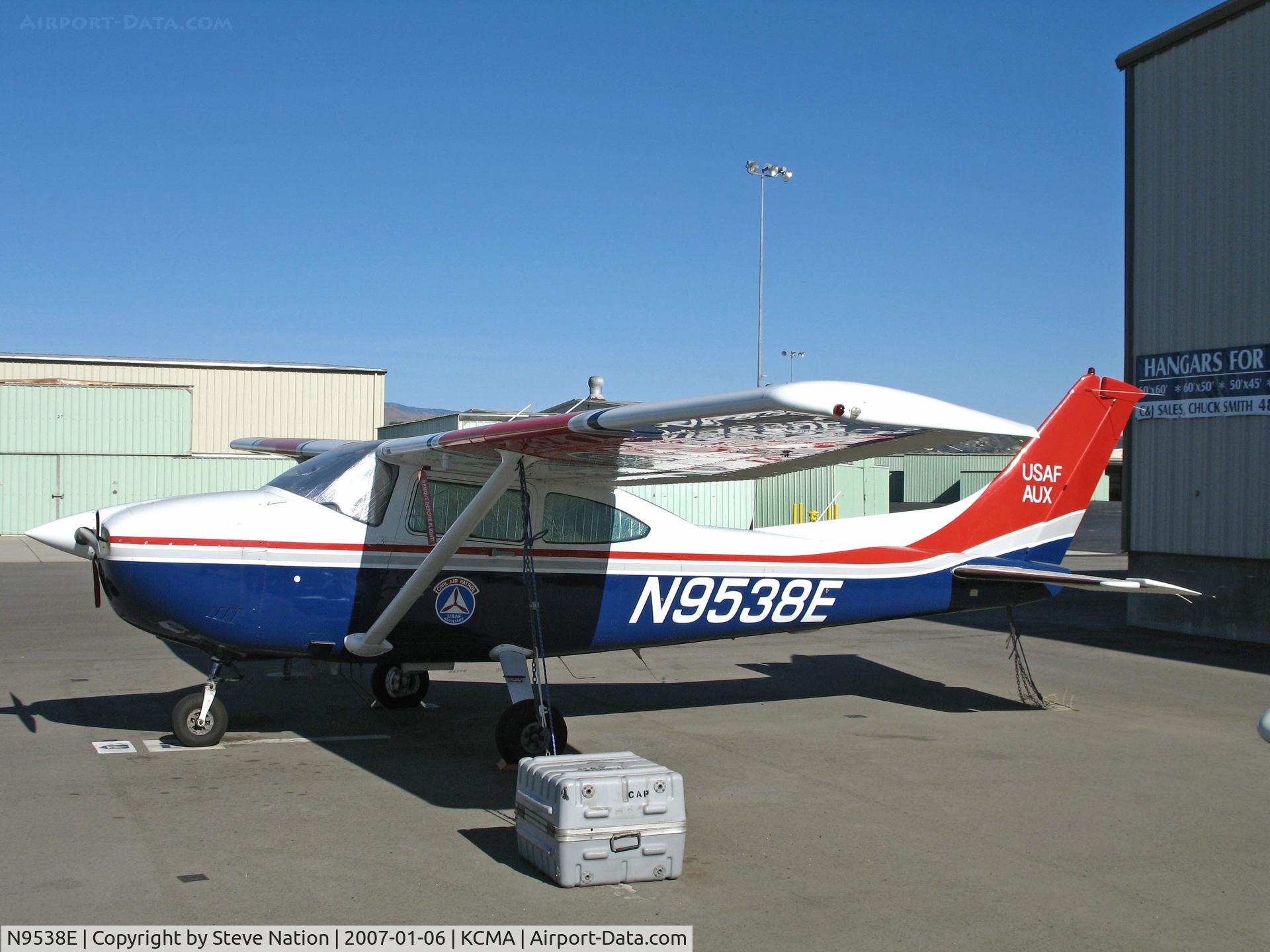 N9538E, 1984 Cessna 182R Skylane C/N 18268422, USAF AUX (Civil Air Patrol) 1984 Cessna 182R at Camarillo, CA home base on sunny January day