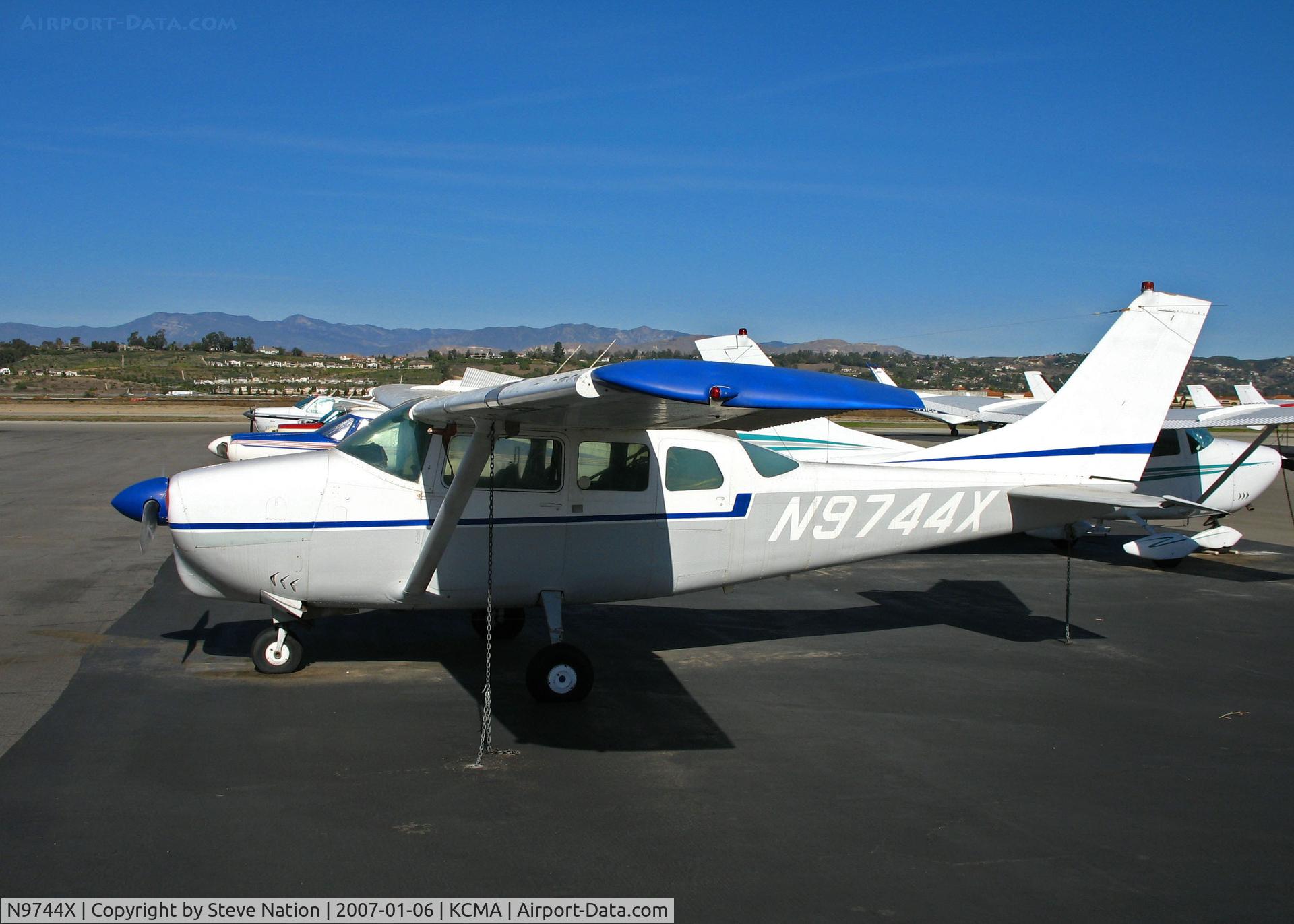 N9744X, 1961 Cessna 210B C/N 21058044, 1961 Cessna 210B at Camarillo, CA home base on sunny January day (sold to owner in Colorado - April 2008)