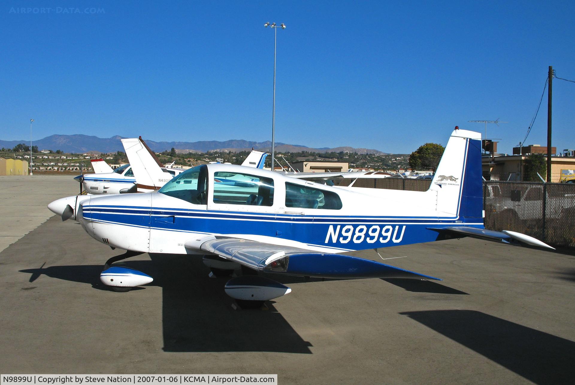 N9899U, 1977 Grumman American AA-5A Cheetah C/N AA5A0299, 1977 Grumman American AA-5A at Camarillo, CA home base on sunny January day