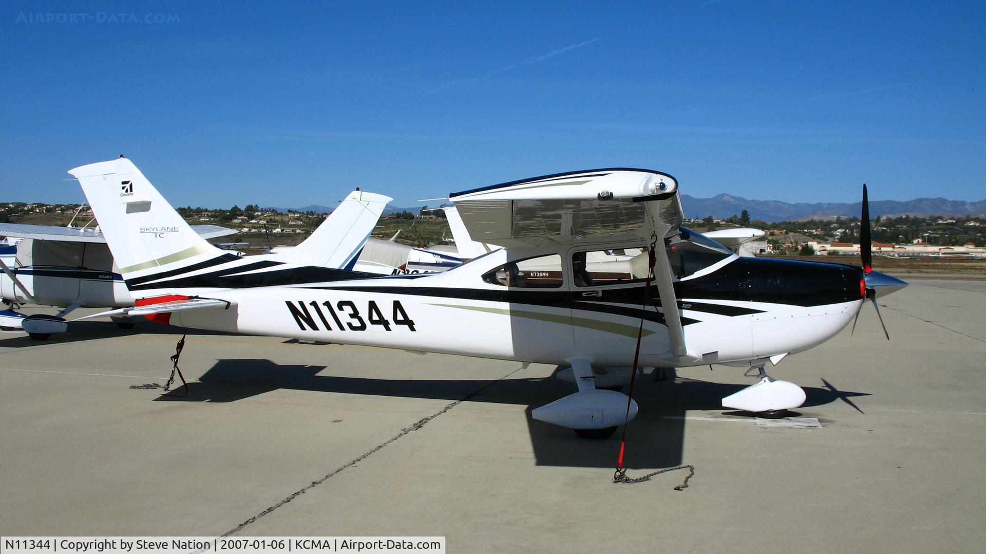 N11344, Cessna T182T Turbo Skylane C/N T18208645, Very sharp 2006 Cessna T182T at Camarillo, CA home base on sunny January 2007 day (sold to owner in Fresno, CA in Feb 2008)