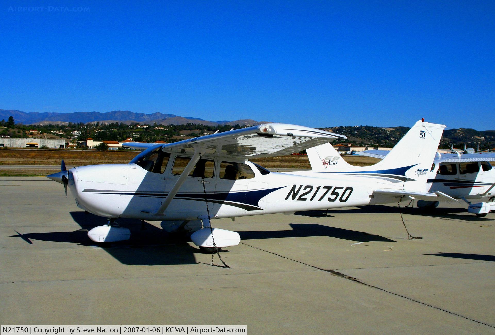 N21750, 2004 Cessna 172S C/N 172S9641, 2004 Cessna 172S on Camarillo, CA home ramp on sunny January 2007 day