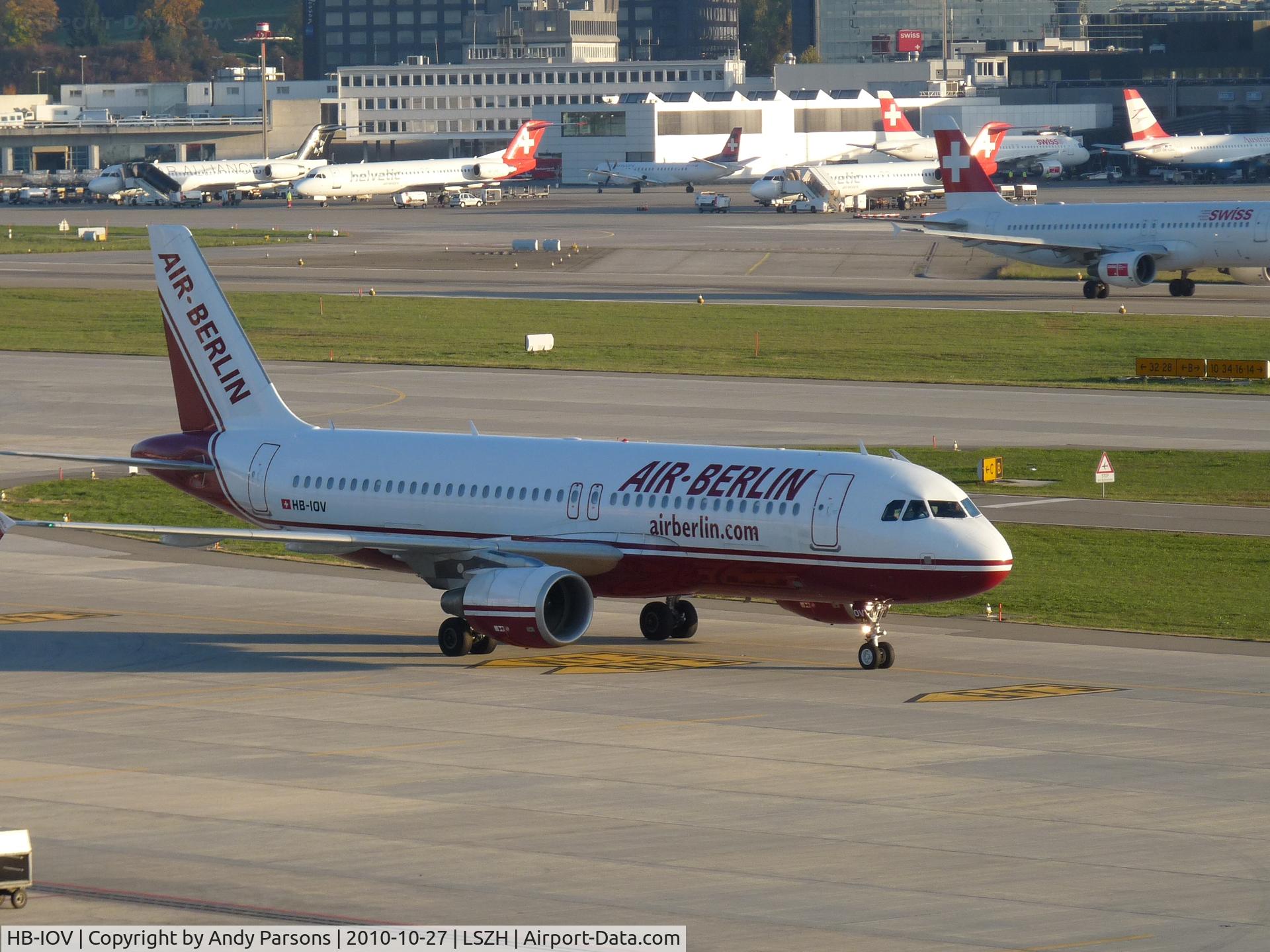 HB-IOV, 2007 Airbus A320-214 C/N 3021, Arriving at Zurich