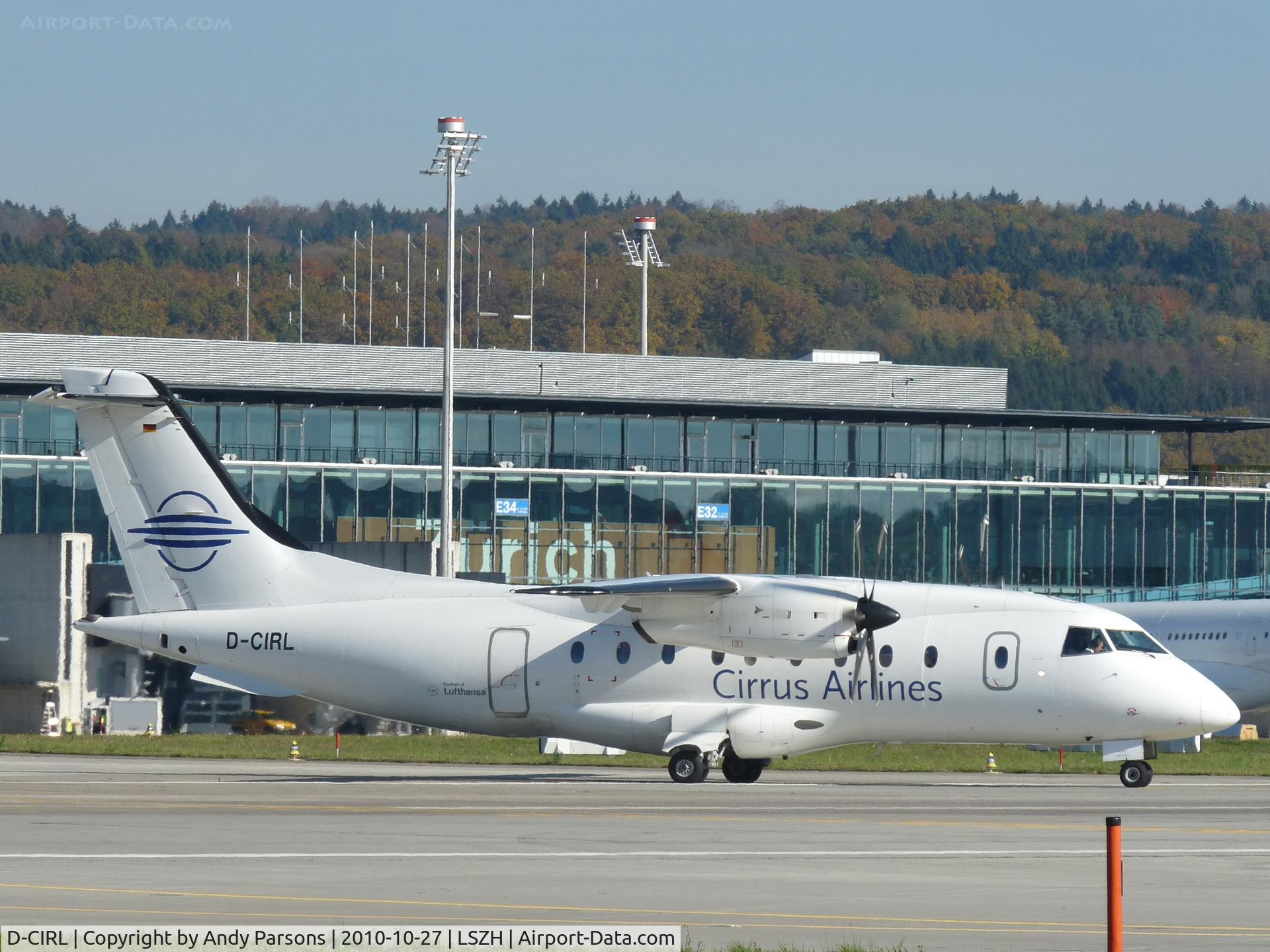 D-CIRL, 1996 Dornier 328-100 C/N 3075, Taxying past at Zurich