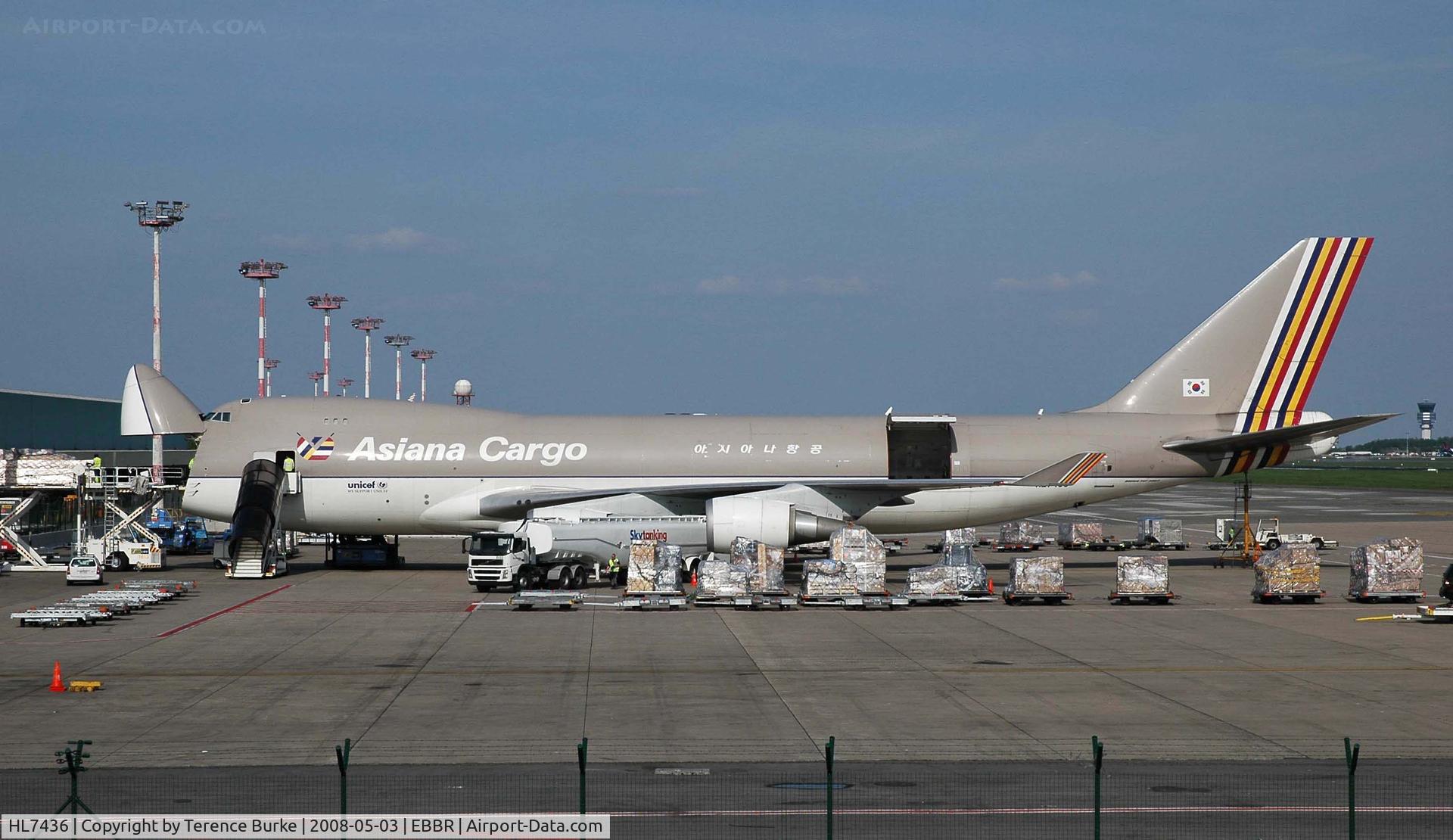 HL7436, 2002 Boeing 747-48EF (SCD) C/N 29170, Brussels Cargo area