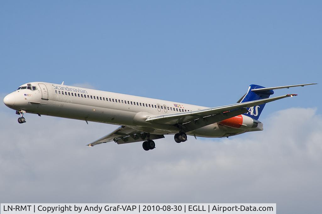 LN-RMT, 1991 McDonnell Douglas MD-82 (DC-9-82) C/N 53001, Scandinavian Airlines MD80