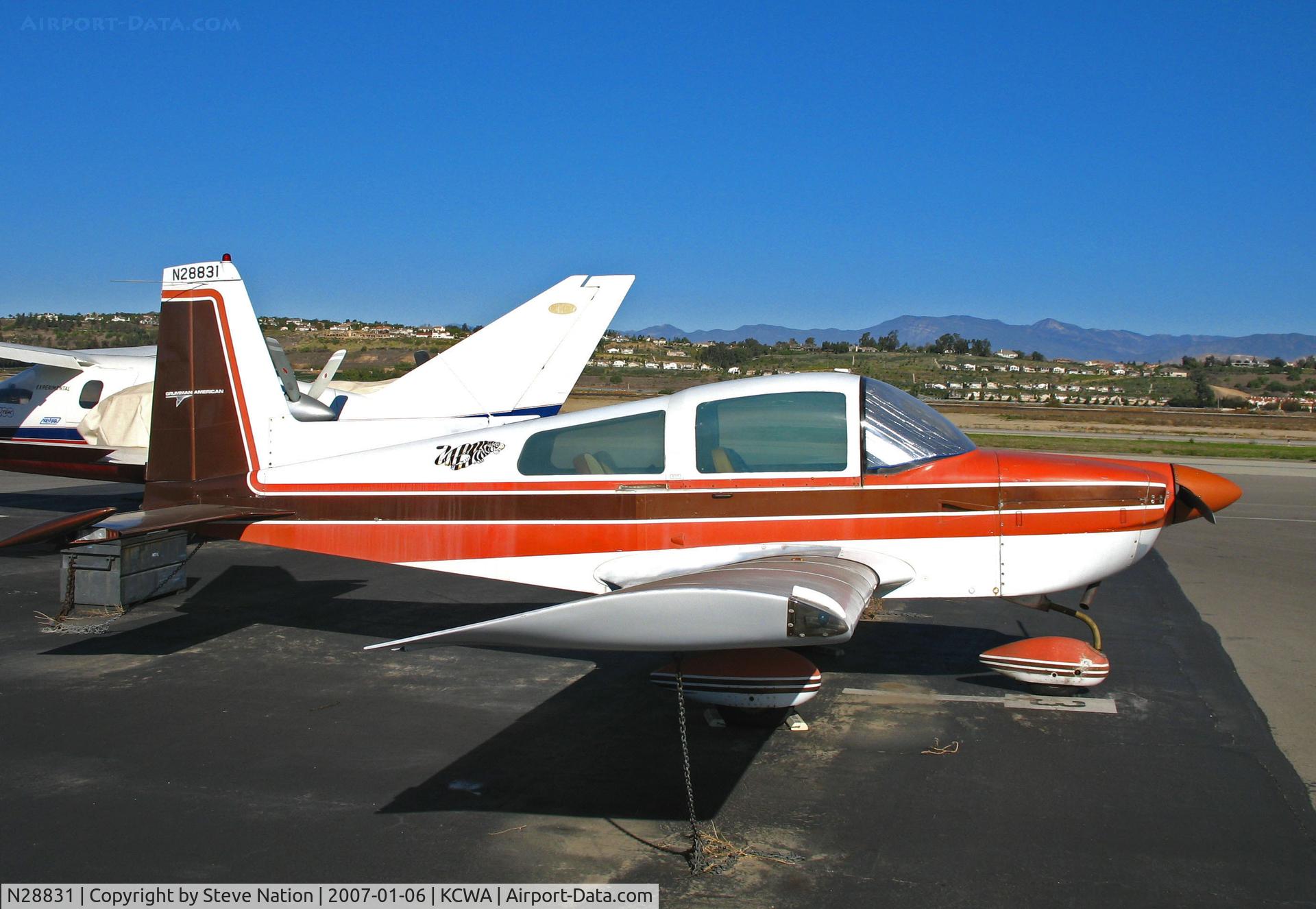 N28831, 1978 Grumman American AA-5B Tiger C/N AA5B0842, 1978 Grumman American AA-5B at Camarillo Airport, CA home base on warm January day