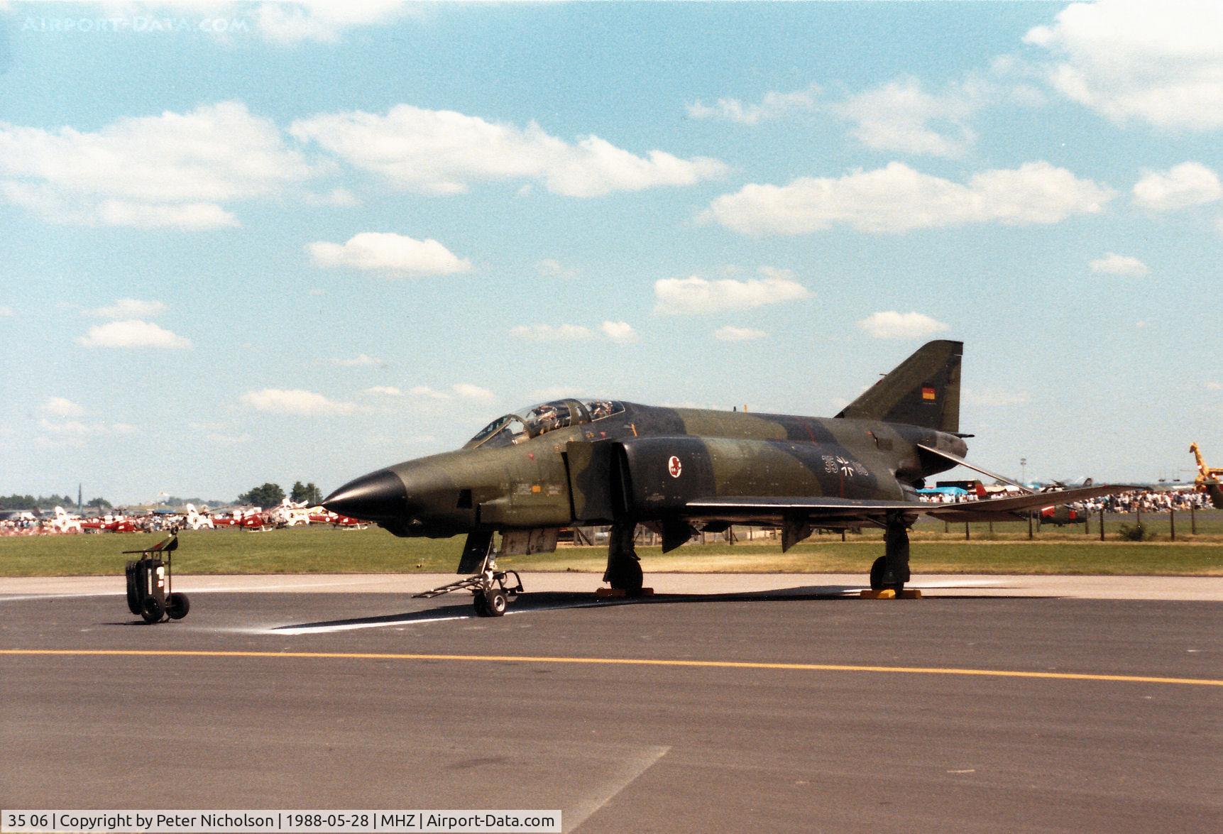 35 06, 1969 McDonnell Douglas RF-4E Phantom II C/N 3916, RF-4E Phantom of German Air Force's AKG-51 on the flight-line at the 1988 RAF Mildenhall Air Fete.