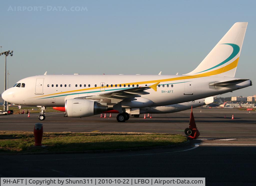 9H-AFT, 2010 Airbus A318-112CJ Elite C/N 4169, Parked at the old terminal...