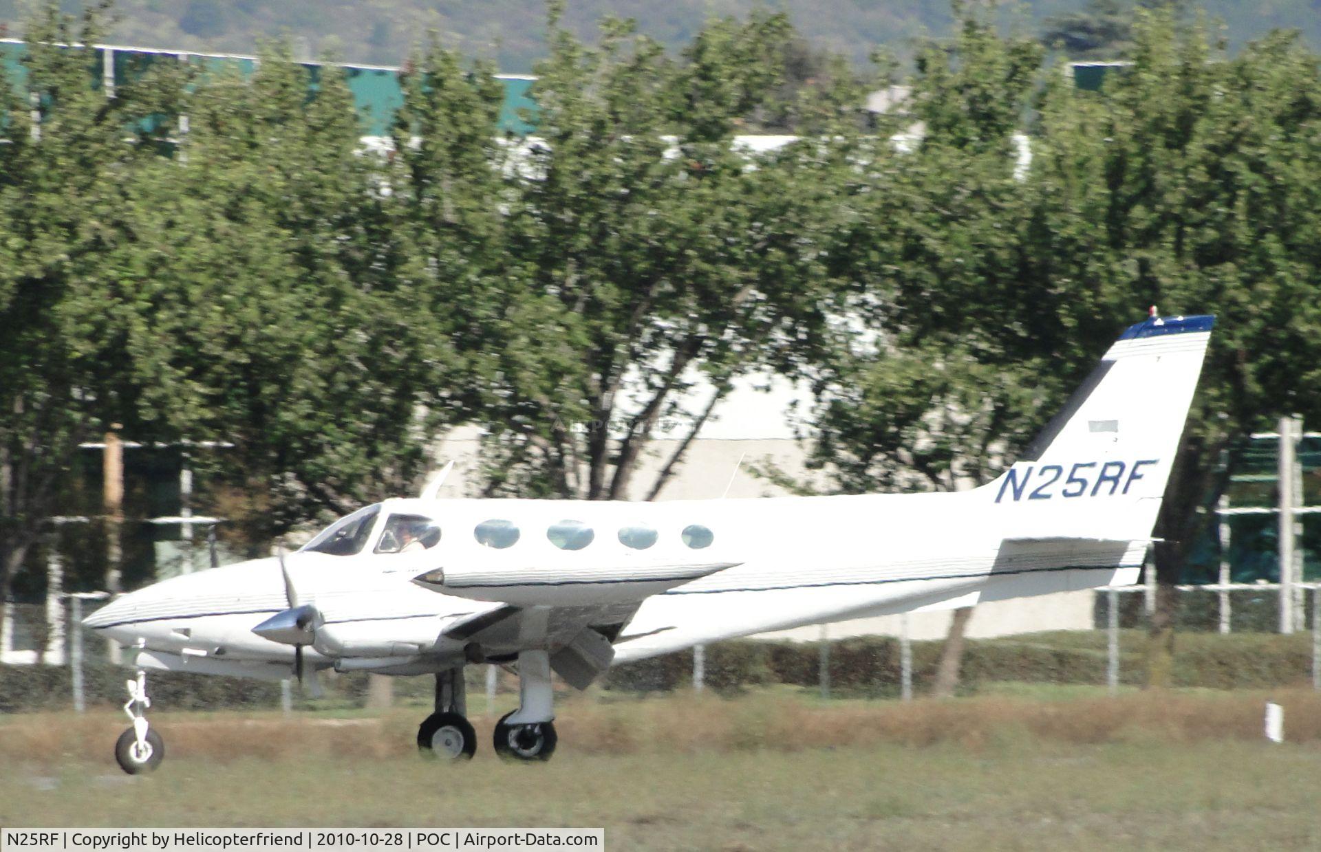 N25RF, 1973 Cessna 340 C/N 340-0307, Just touched down on runway 26R