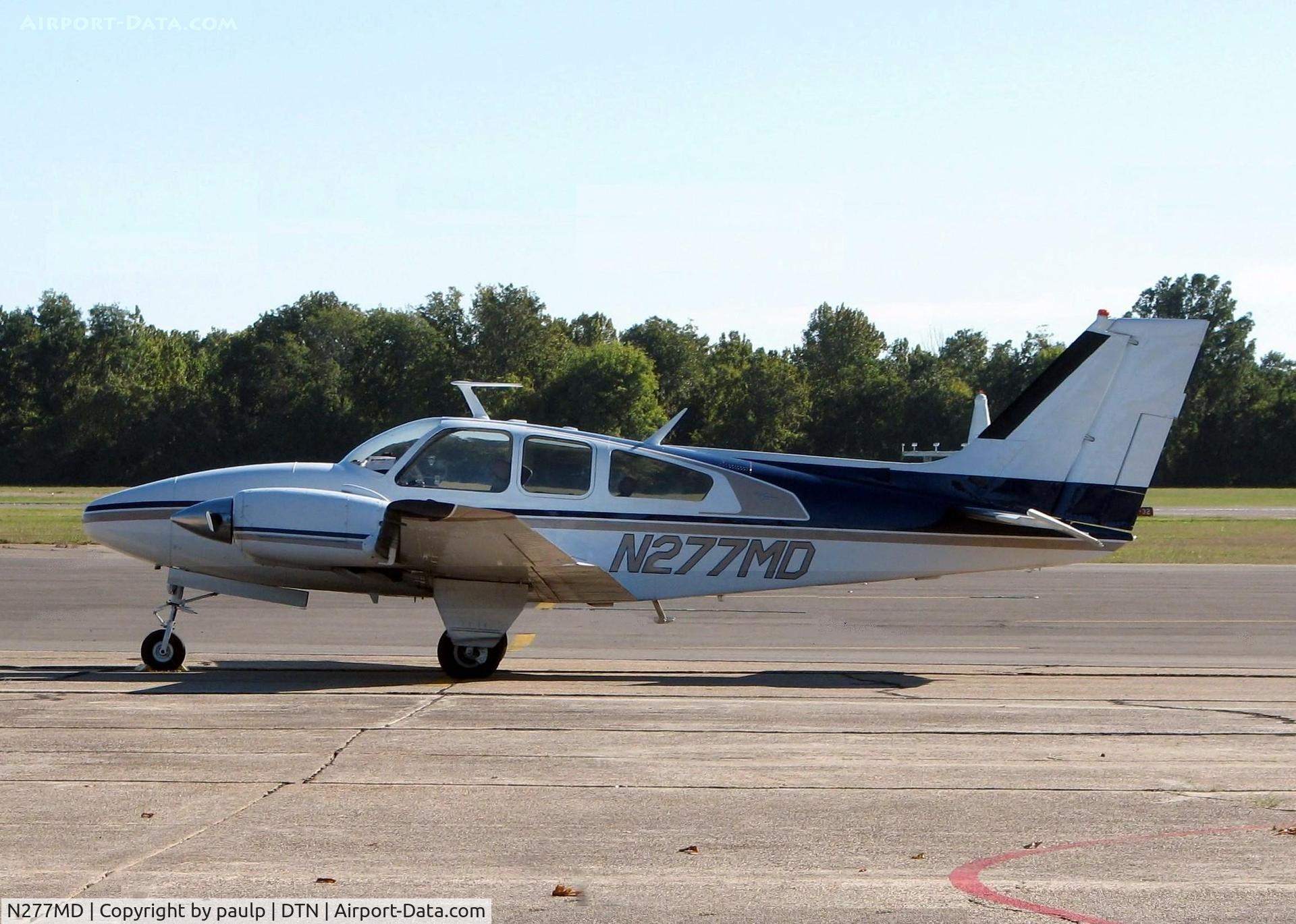 N277MD, 1966 Beech C55 Baron (95-C55) C/N TE-223, At Downtown Shreveport.