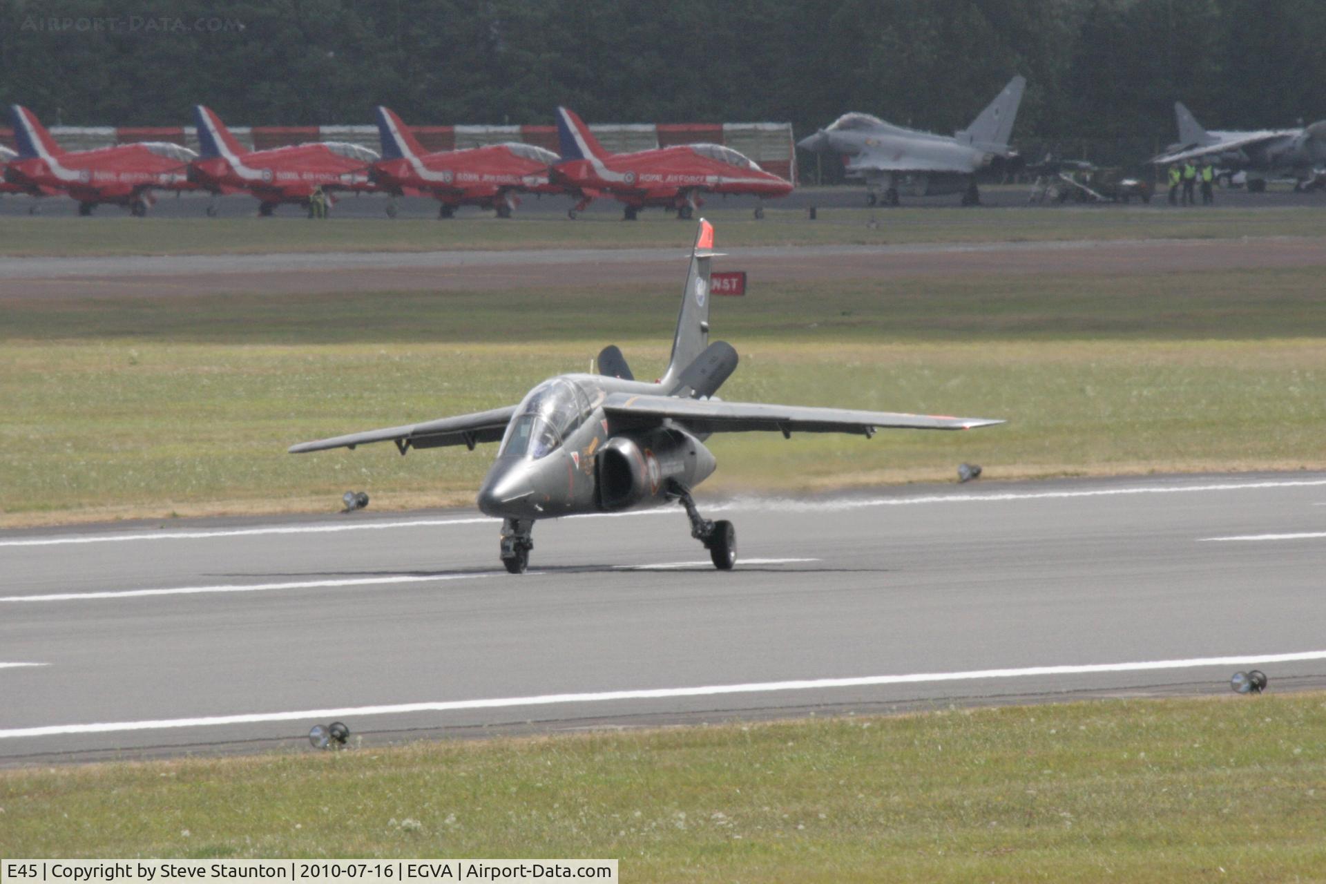 E45, Dassault-Dornier Alpha Jet E C/N E45, Taken at the Royal International Air Tattoo 2010