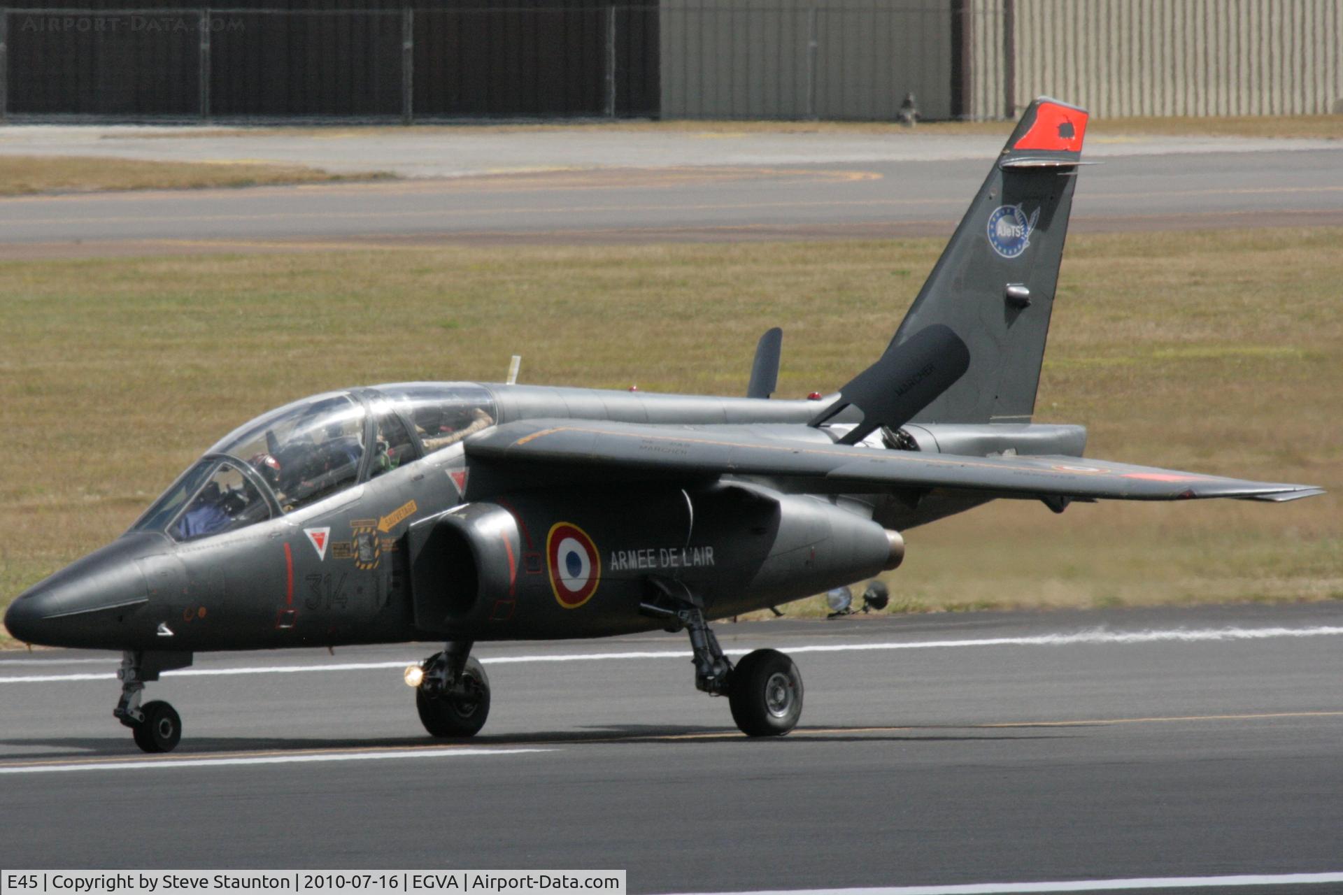 E45, Dassault-Dornier Alpha Jet E C/N E45, Taken at the Royal International Air Tattoo 2010