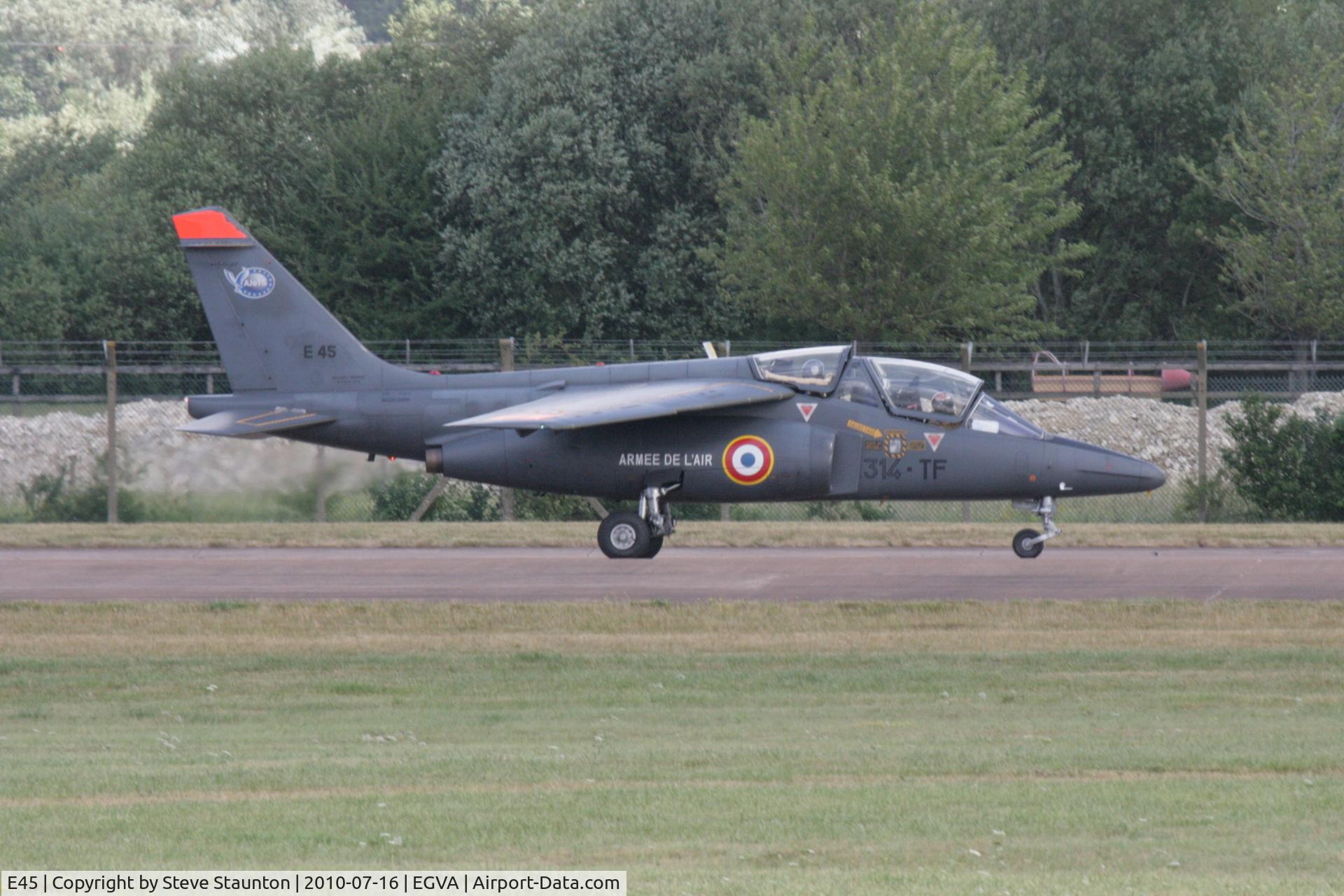 E45, Dassault-Dornier Alpha Jet E C/N E45, Taken at the Royal International Air Tattoo 2010