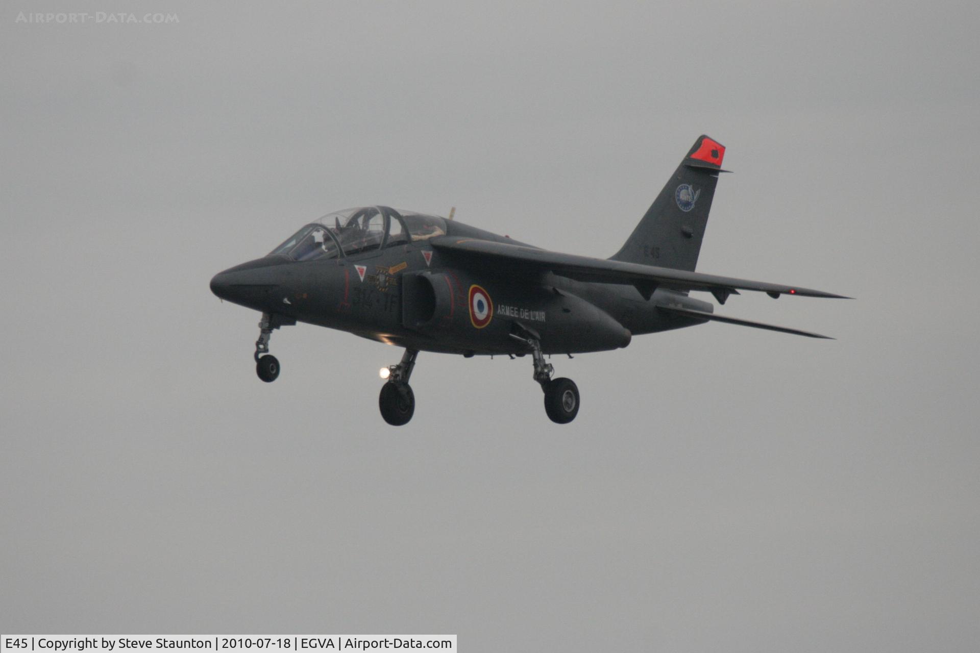 E45, Dassault-Dornier Alpha Jet E C/N E45, Taken at the Royal International Air Tattoo 2010