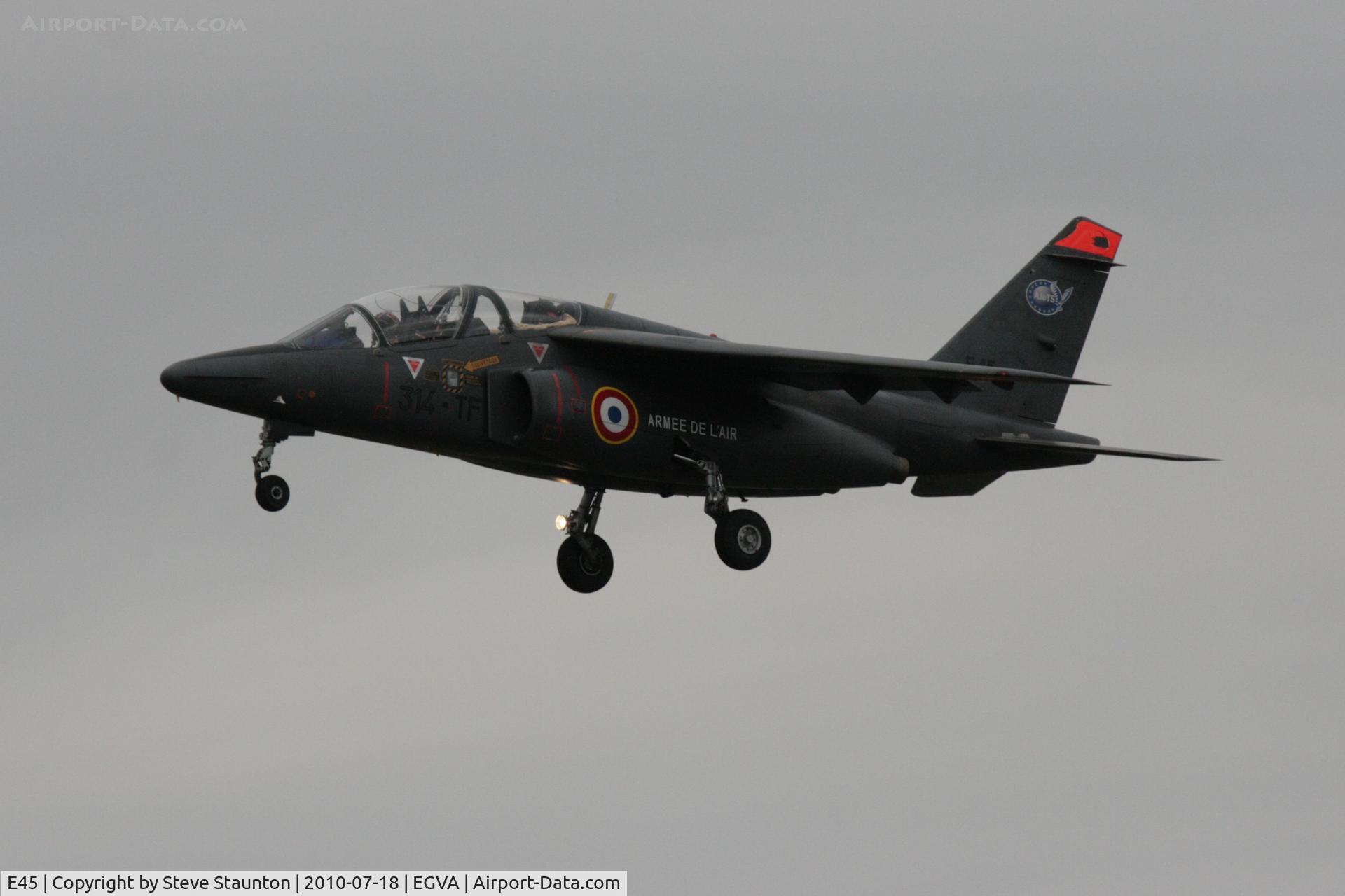 E45, Dassault-Dornier Alpha Jet E C/N E45, Taken at the Royal International Air Tattoo 2010
