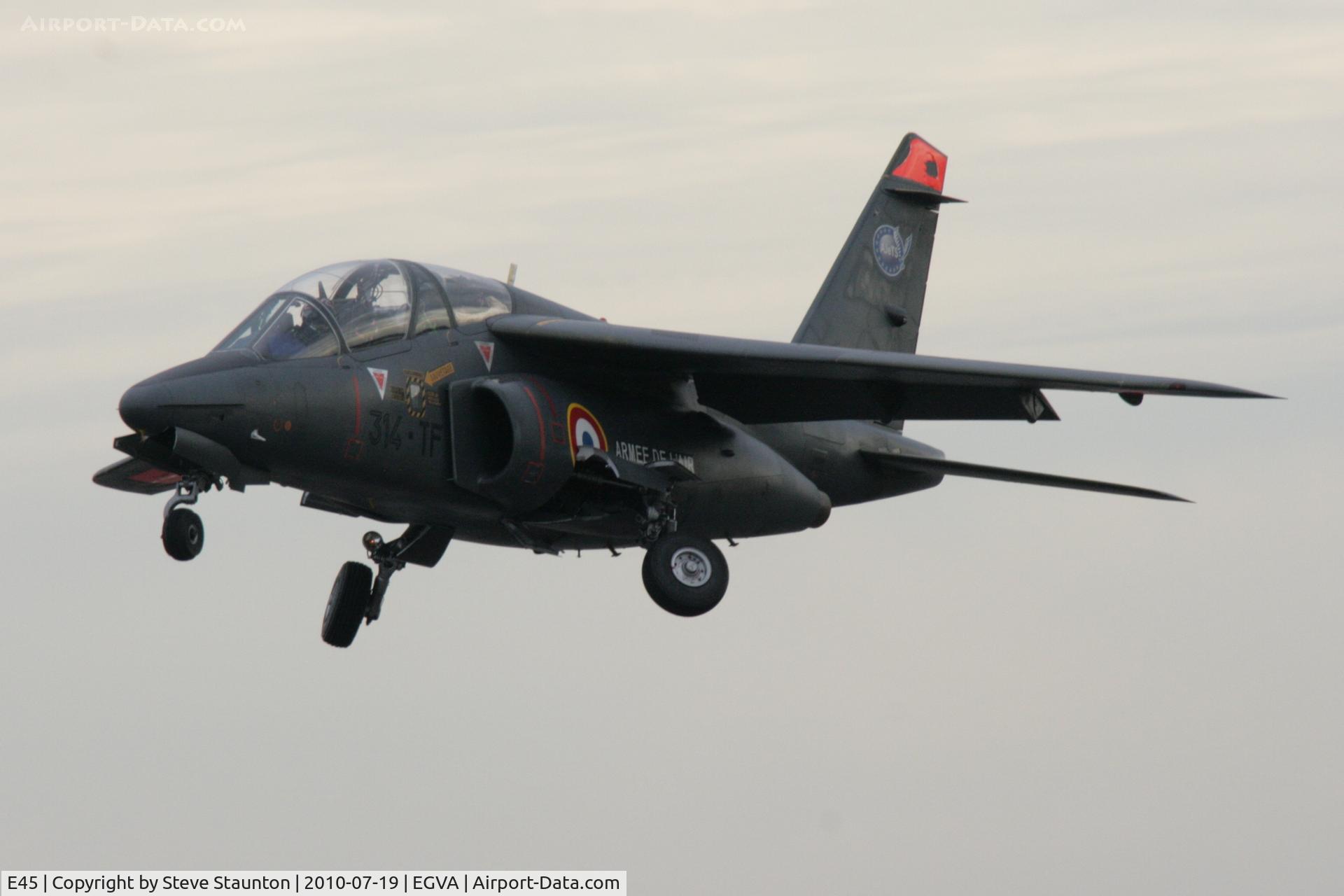 E45, Dassault-Dornier Alpha Jet E C/N E45, Taken at the Royal International Air Tattoo 2010