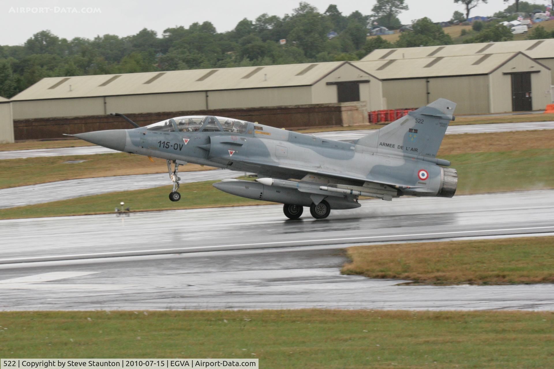 522, Dassault Mirage 2000B C/N 297, Taken at the Royal International Air Tattoo 2010