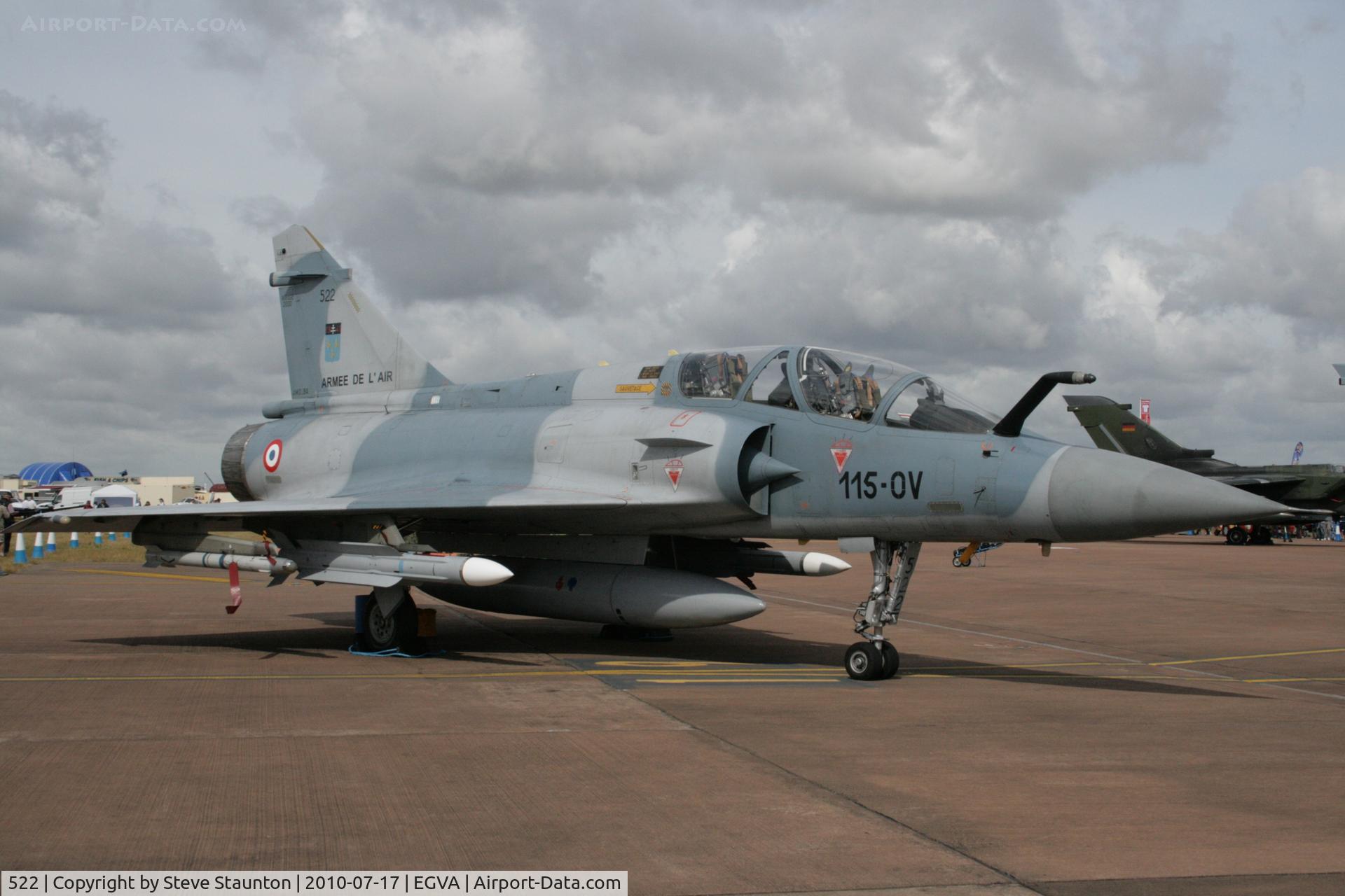 522, Dassault Mirage 2000B C/N 297, Taken at the Royal International Air Tattoo 2010