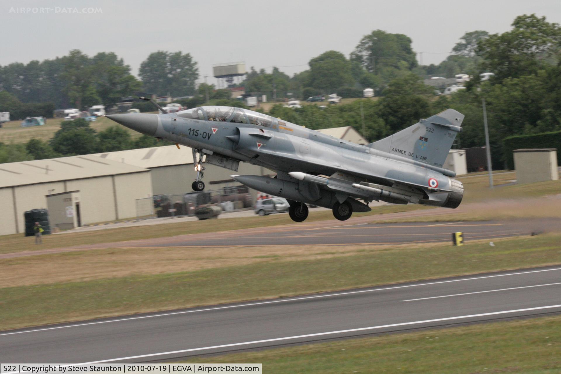 522, Dassault Mirage 2000B C/N 297, Taken at the Royal International Air Tattoo 2010