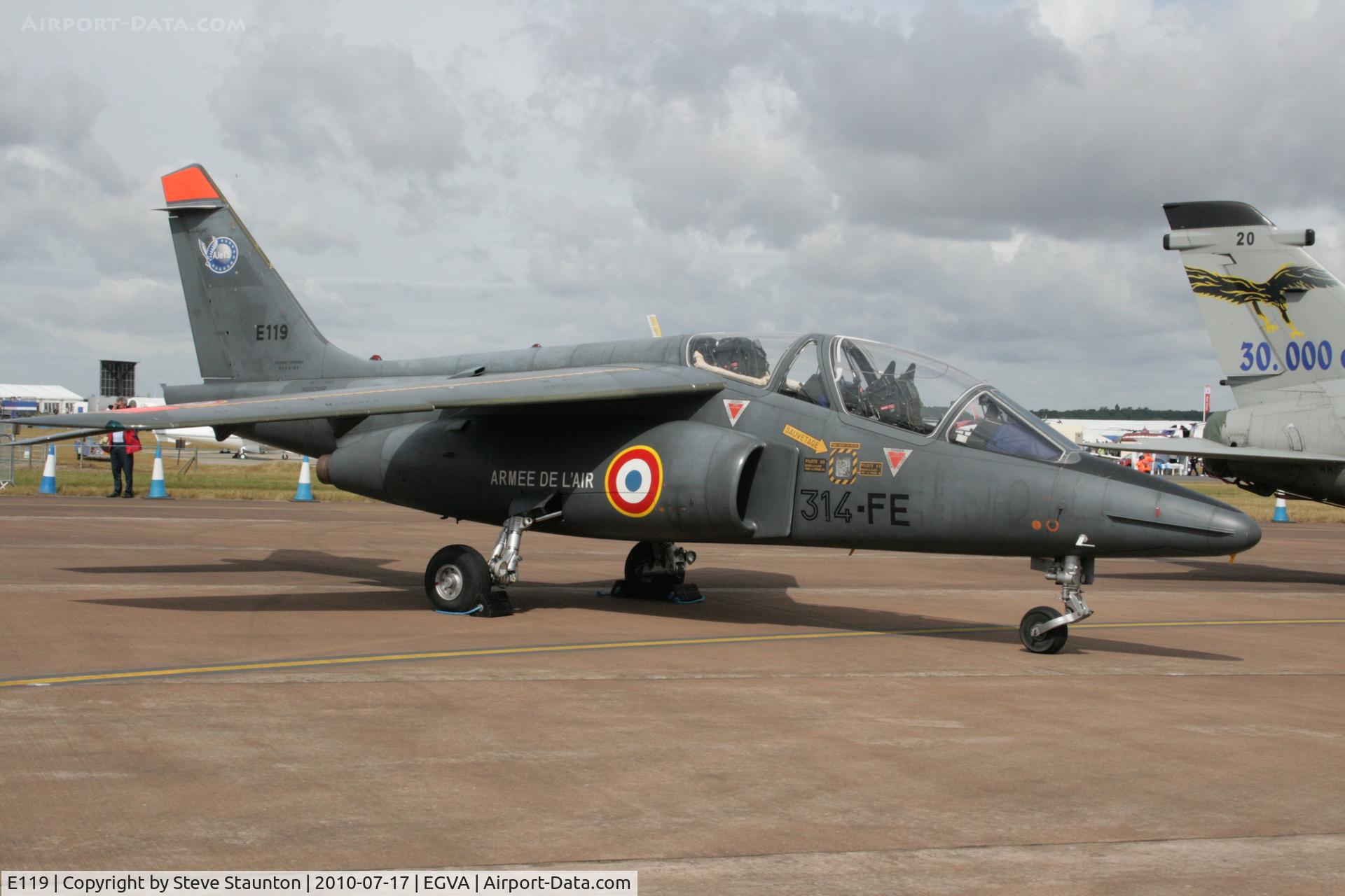 E119, Dassault-Dornier Alpha Jet E C/N E119, Taken at the Royal International Air Tattoo 2010