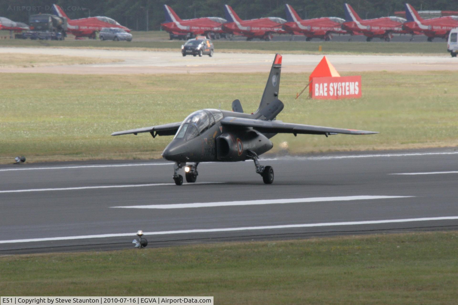 E51, Dassault-Dornier Alpha Jet E C/N E51, Taken at the Royal International Air Tattoo 2010