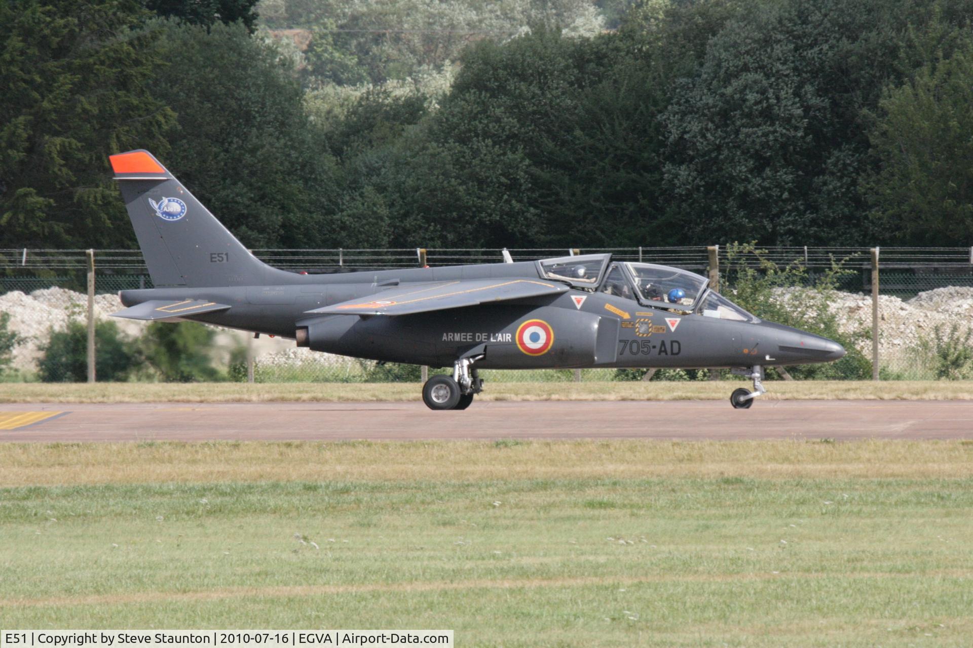 E51, Dassault-Dornier Alpha Jet E C/N E51, Taken at the Royal International Air Tattoo 2010
