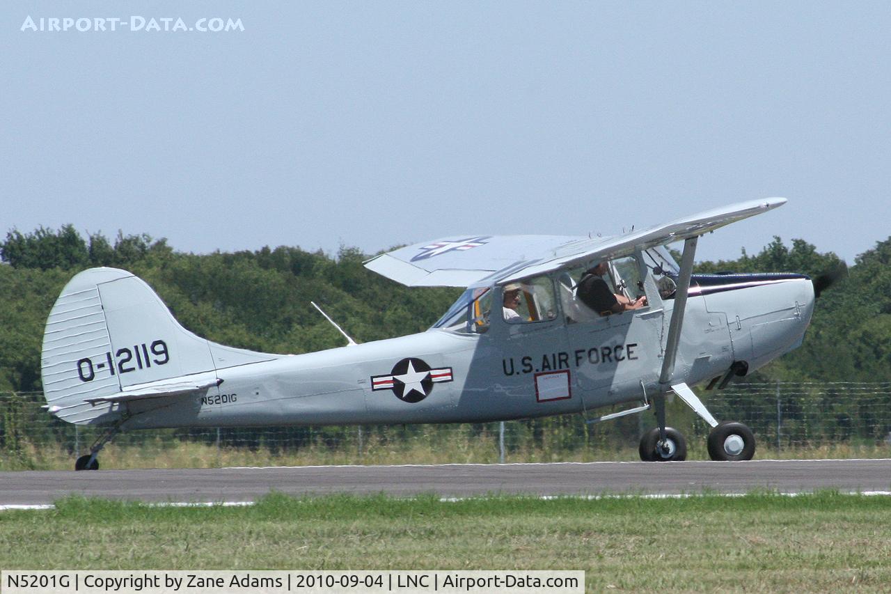 N5201G, Cessna 305A C/N 22433, At Lancaster Municipal - Warbirds on Parade Fly-in.