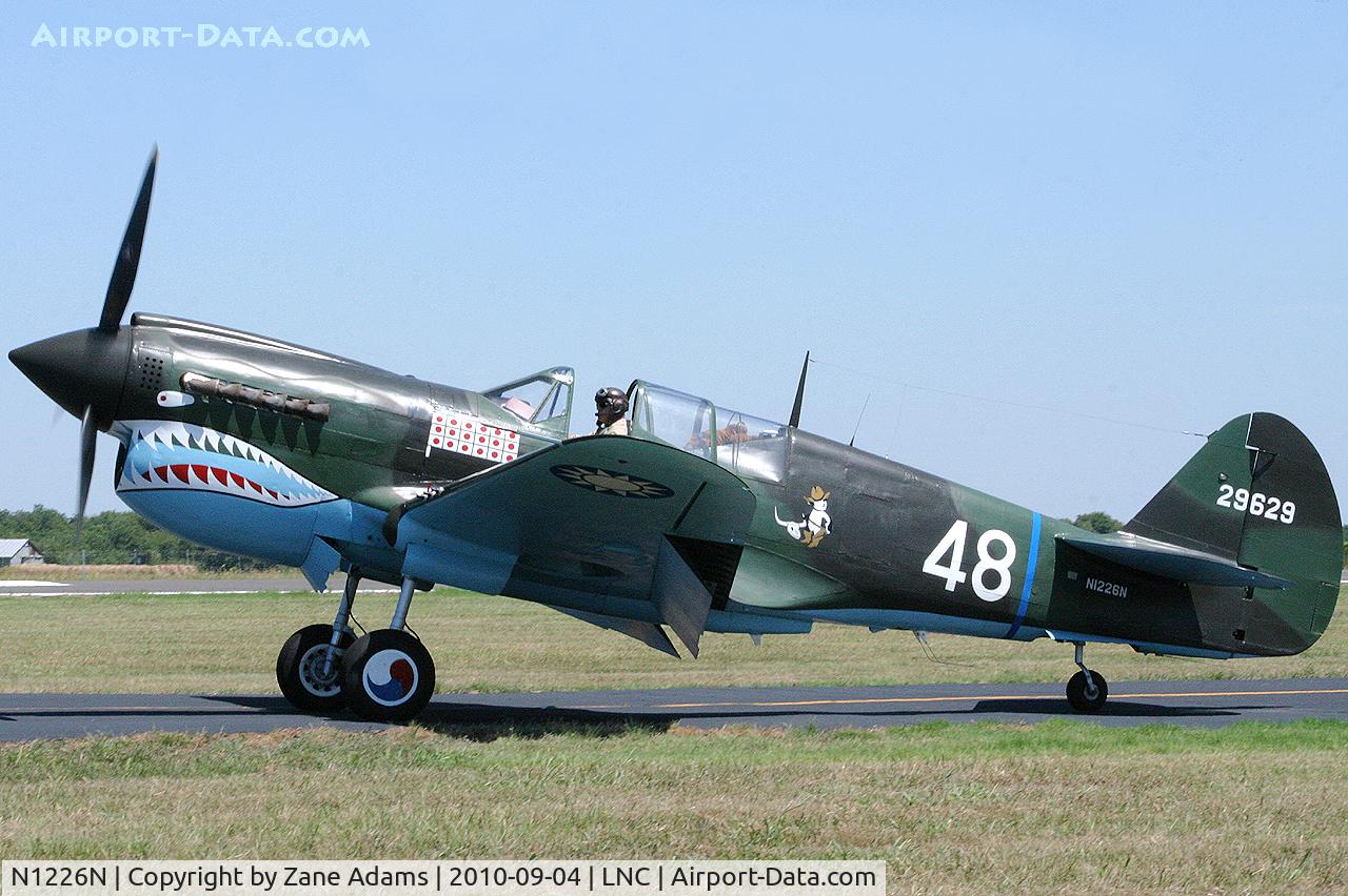 N1226N, Curtiss P-40N Warhawk C/N 29629, At Lancaster Municipal - Warbirds on Parade Fly-in.