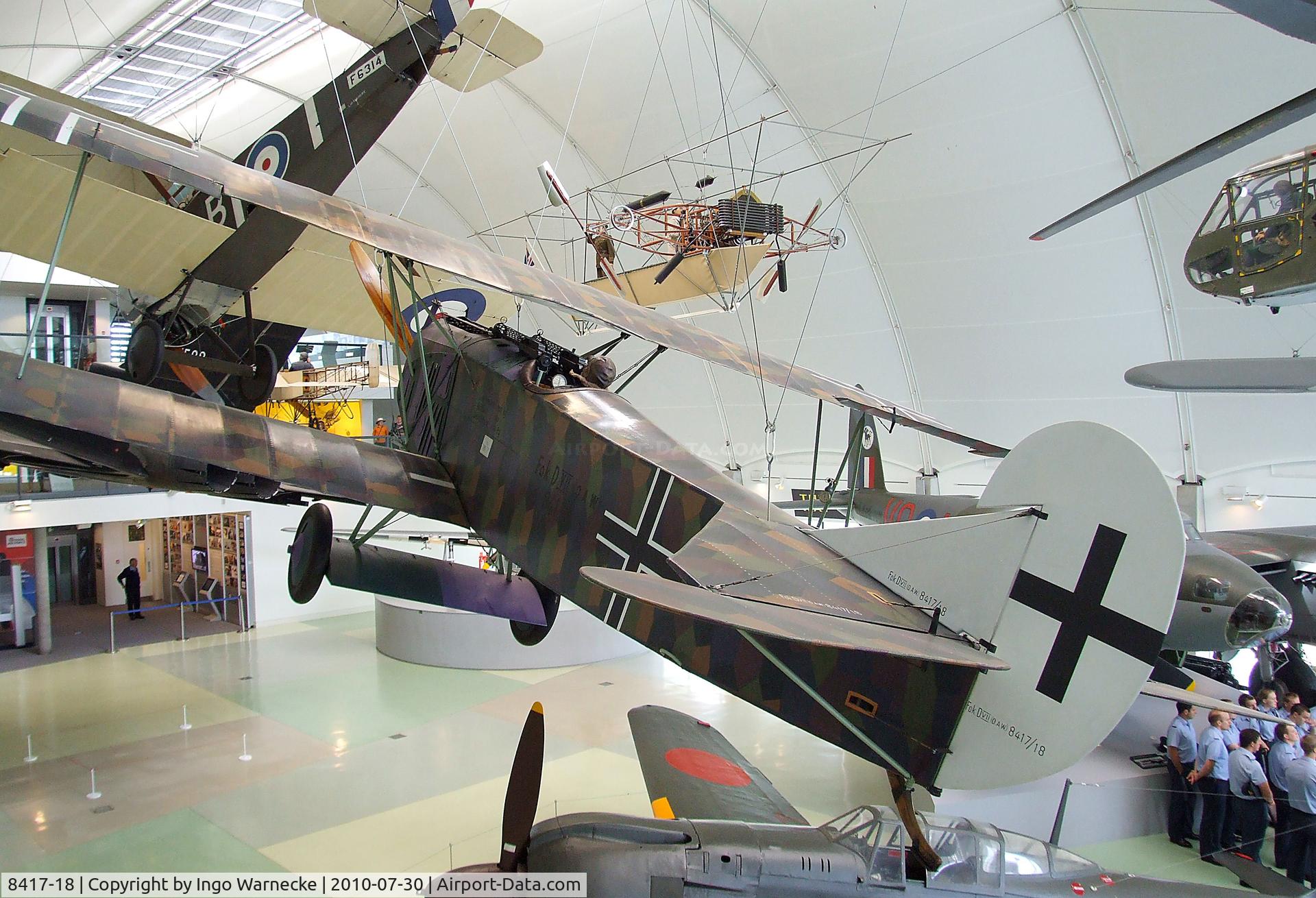 8417-18, Fokker D-VII C/N Not found 8417-18, Fokker D VII at the RAF Museum, Hendon