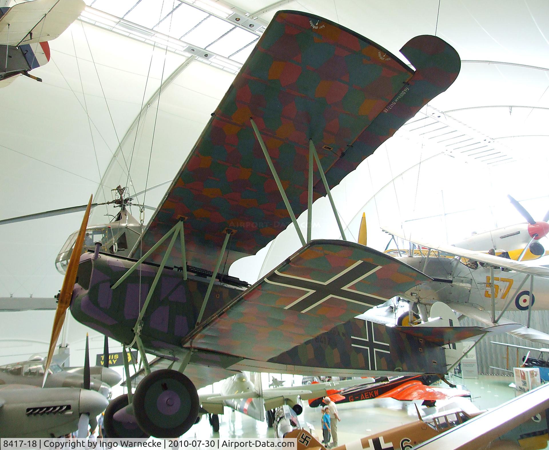 8417-18, Fokker D-VII C/N Not found 8417-18, Fokker D VII at the RAF Museum, Hendon