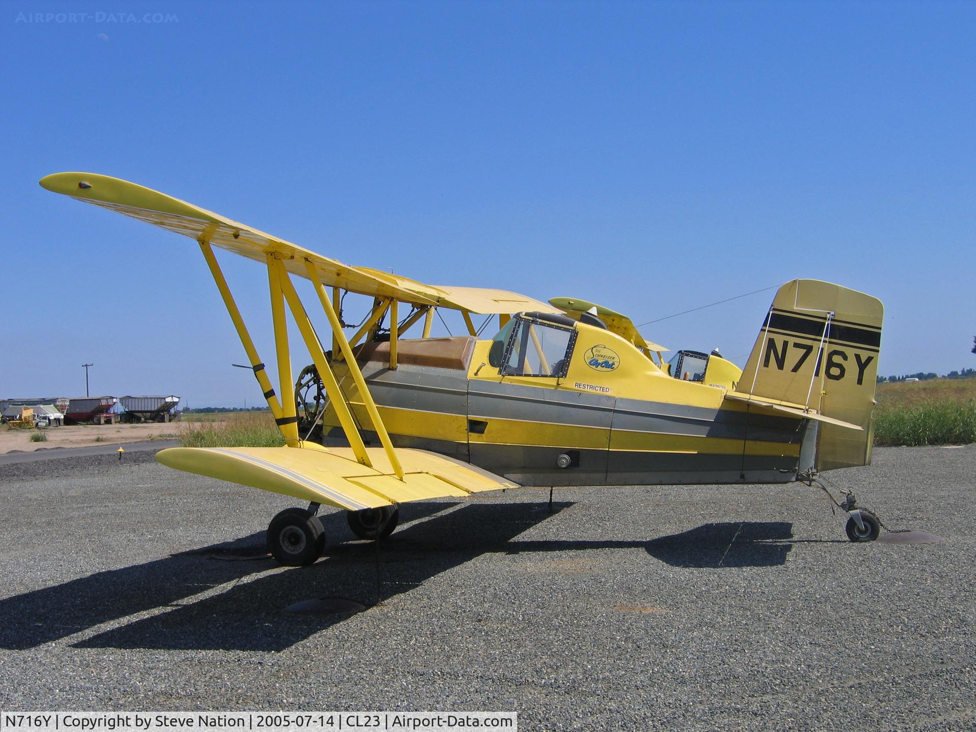 N716Y, 1964 Grumman G-164 C/N 278, Jones Ag-Aviation 1964 G-164 Ag-Cat as duster and sans engine at Chuck Jones Biggs, CA airstrip