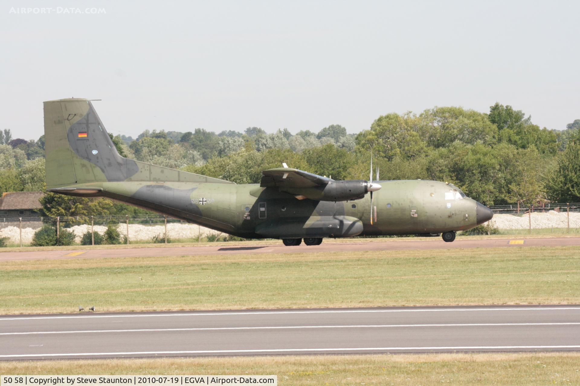 50 58, Transall C-160D C/N D80, Taken at the Royal International Air Tattoo 2010