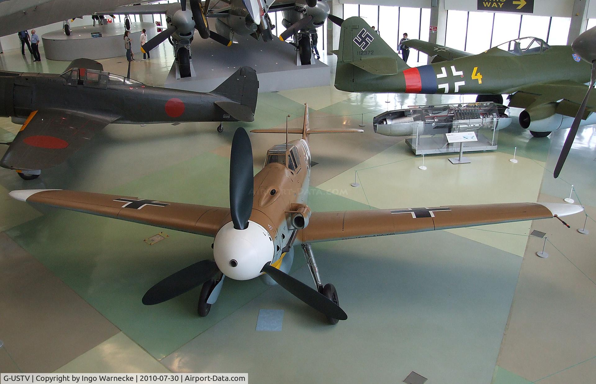G-USTV, 1942 Messerschmitt Bf-109G-2/Trop C/N 10639, Messerschmitt Bf 109G-2 at the RAF Museum, Hendon