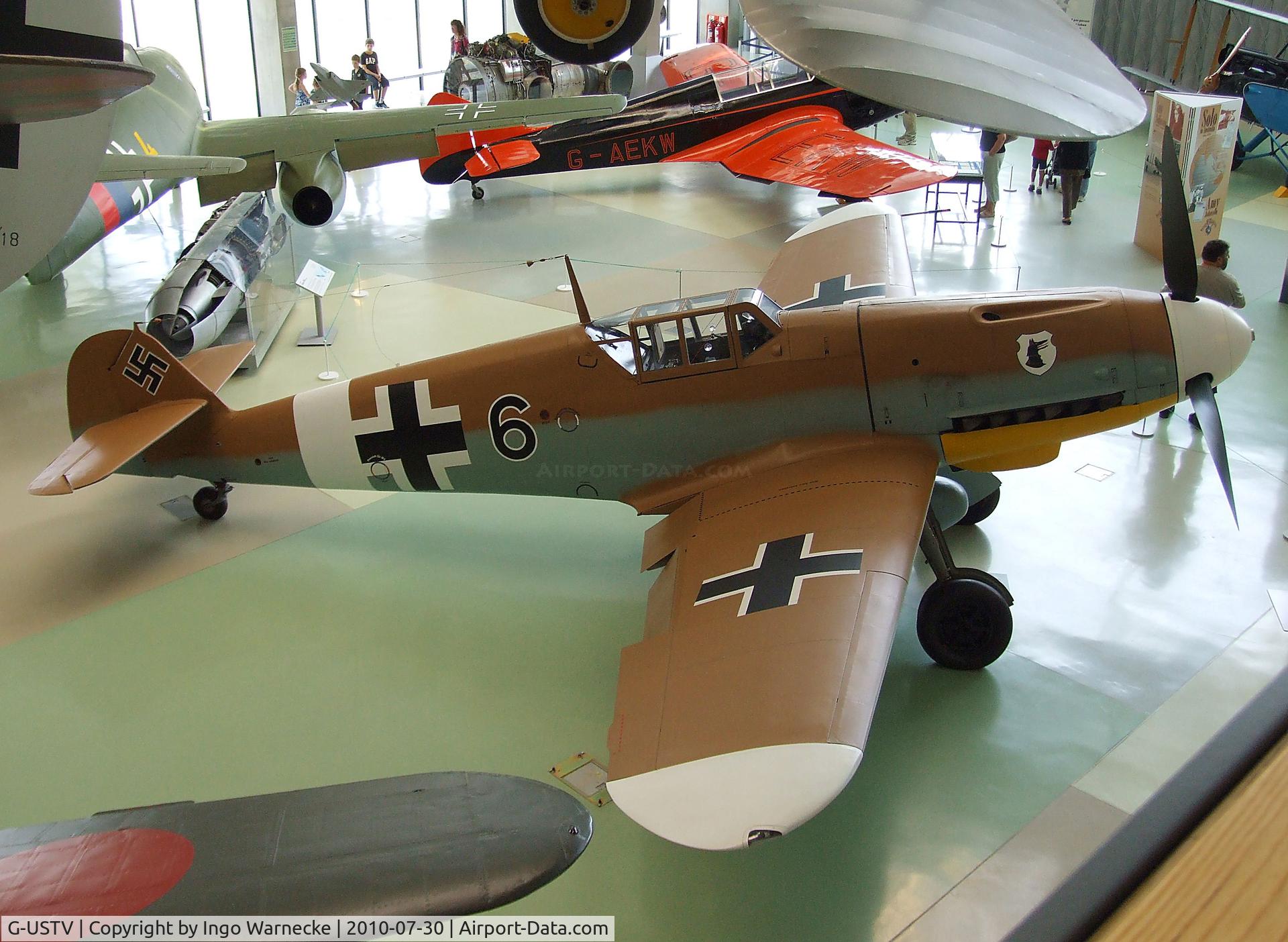 G-USTV, 1942 Messerschmitt Bf-109G-2/Trop C/N 10639, Messerschmitt Bf 109G-2 at the RAF Museum, Hendon