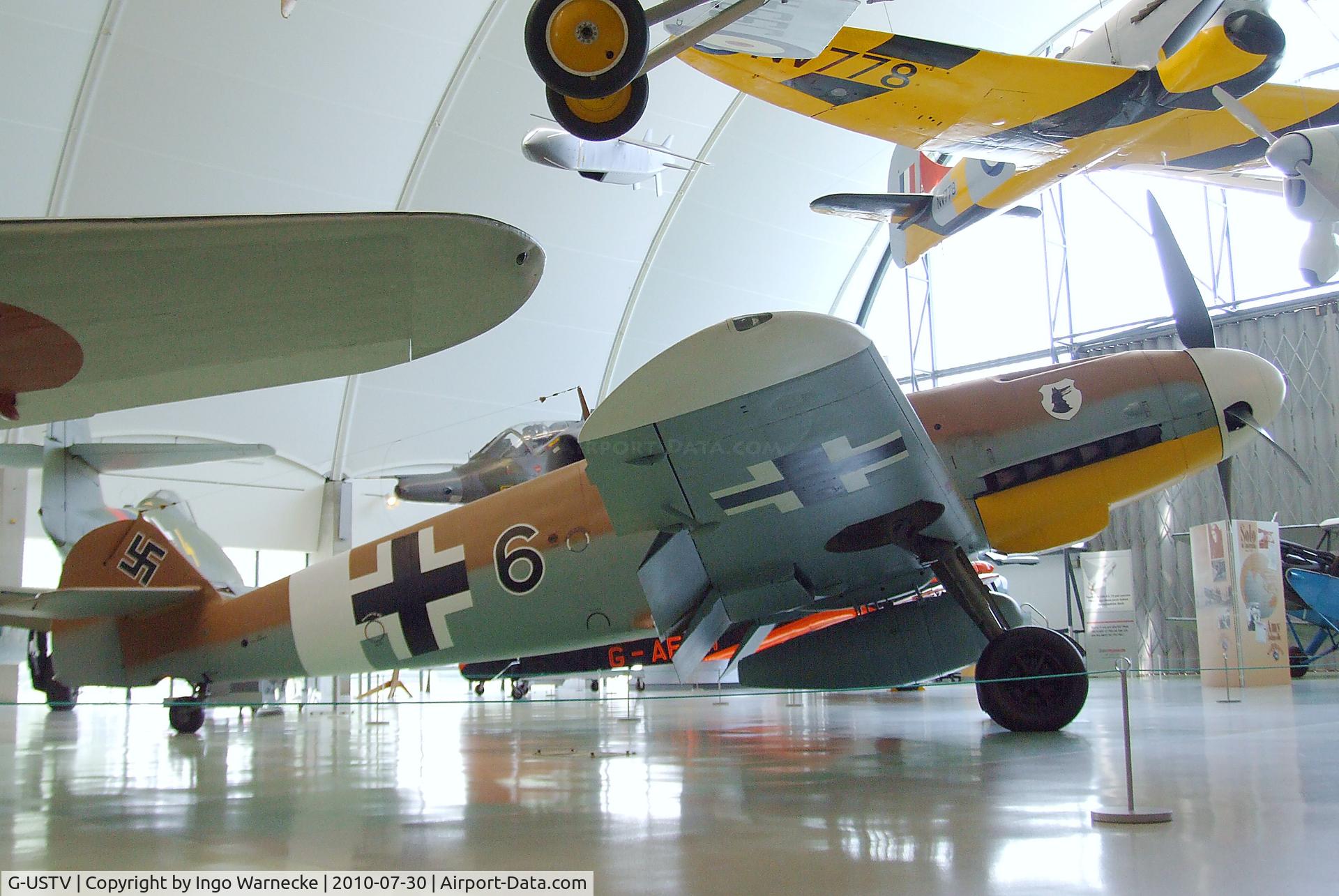 G-USTV, 1942 Messerschmitt Bf-109G-2/Trop C/N 10639, Messerschmitt Bf 109G-2 at the RAF Museum, Hendon