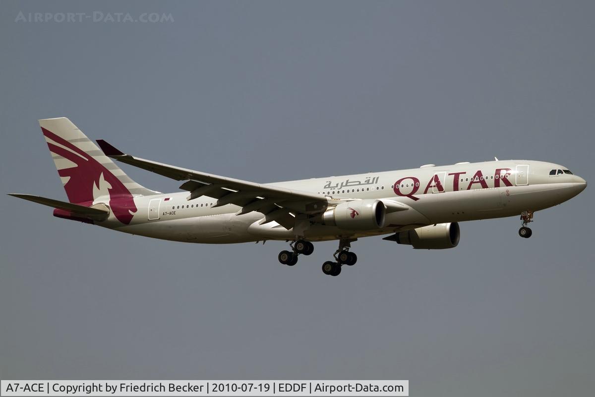 A7-ACE, 2004 Airbus A330-203 C/N 571, on final RW07R
