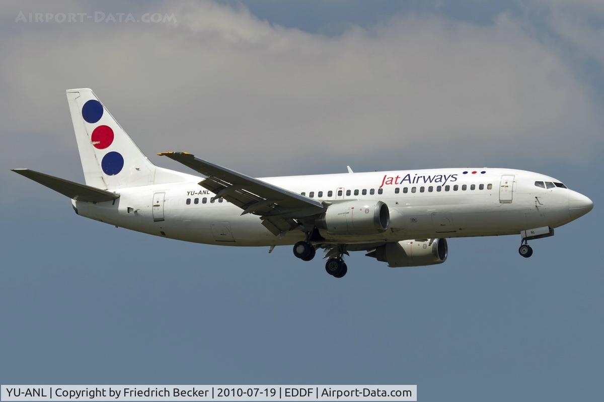 YU-ANL, 1986 Boeing 737-3H9 C/N 23716/1321, on final RW07R