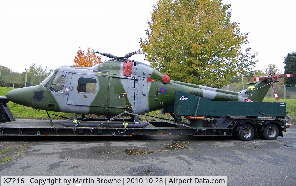 XZ216, 1979 Westland Lynx AH.7 C/N 138, OFF AIRPORT AT THE TAC ASHFORD, KENT, ENGLAND.