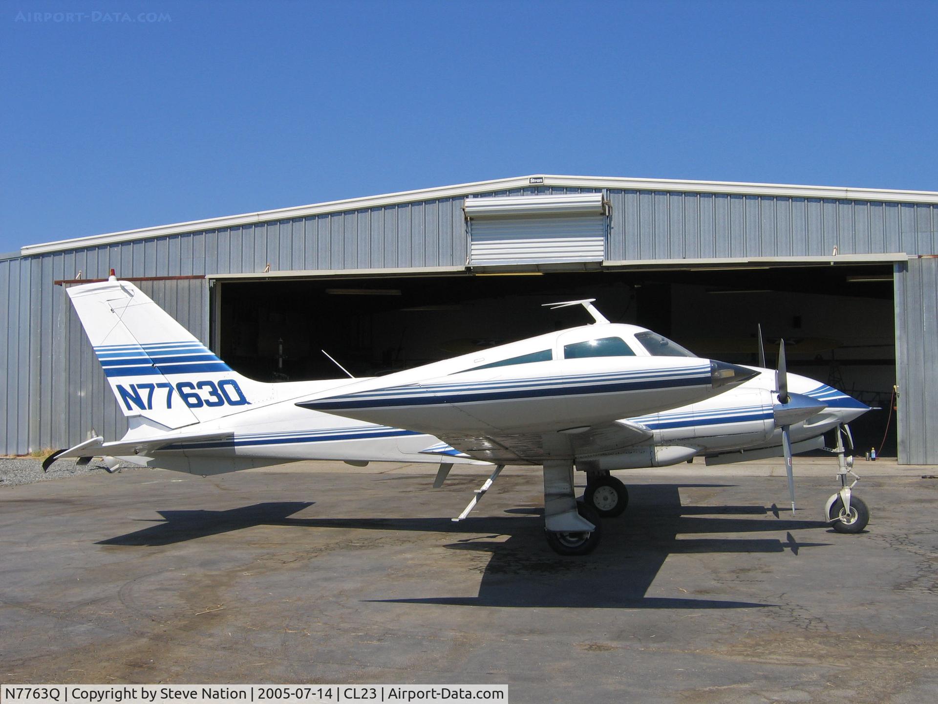 N7763Q, 1971 Cessna 310Q C/N 310Q0263, Chuck Jones FS 1971 Cessna 310Q @ Jones FS Biggs, CA duster strip
